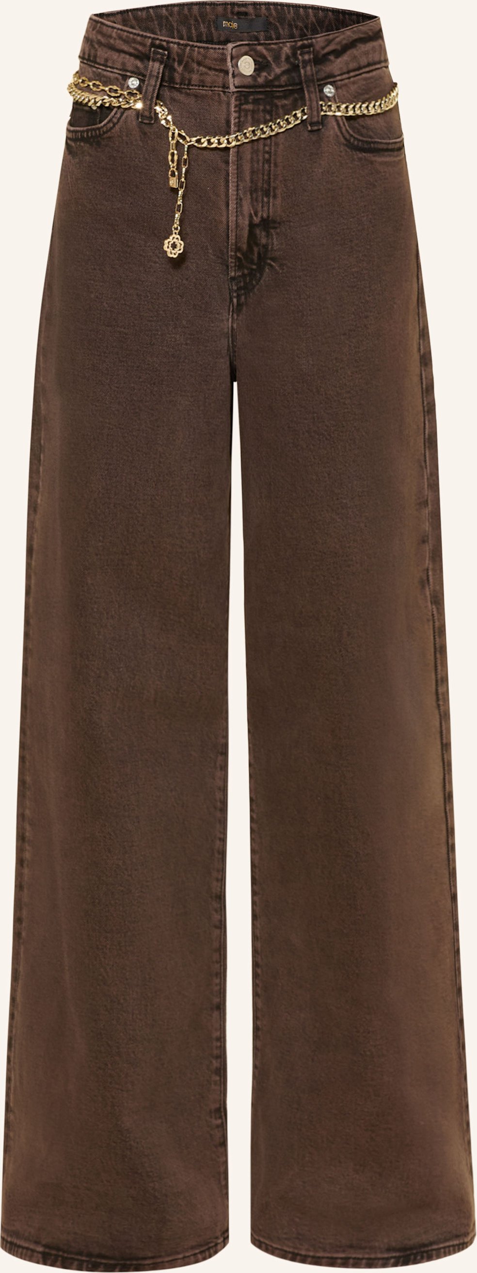 Maje Wide Leg Jeans braun