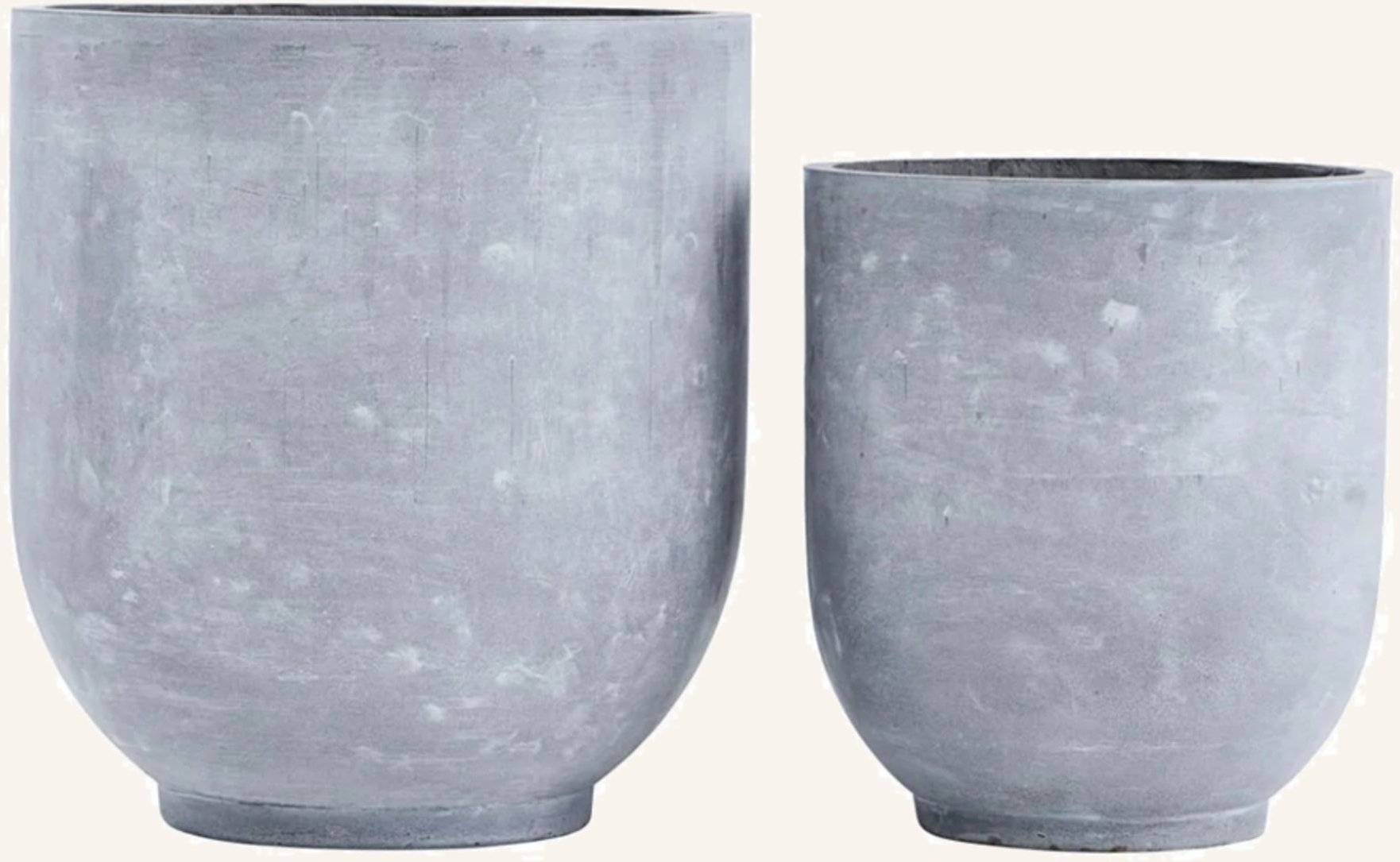 House Doctor 2er-Set Blumentöpfe Gard grau