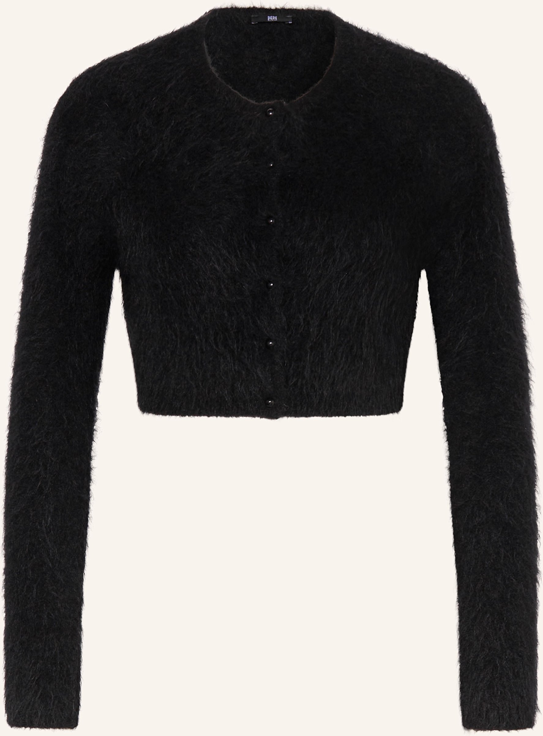 Riani Cropped-Strickjacke Aus Alpaka schwarz