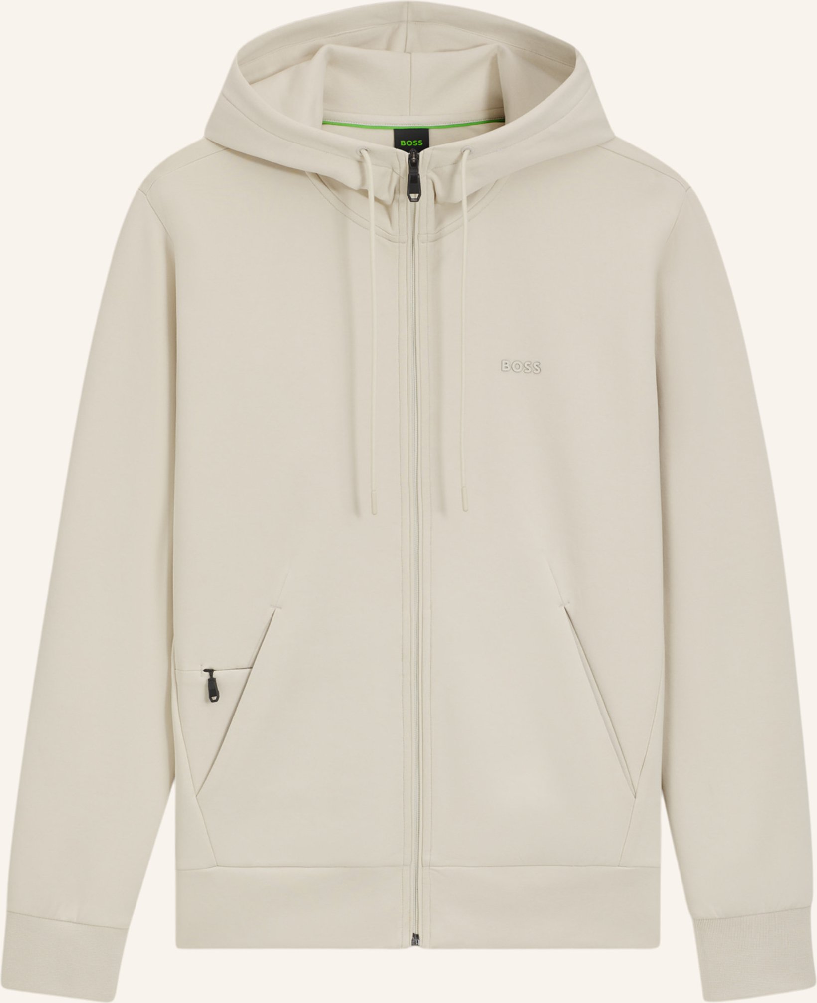 Thumbnail - Boss Sweatjacke Saggy weiss