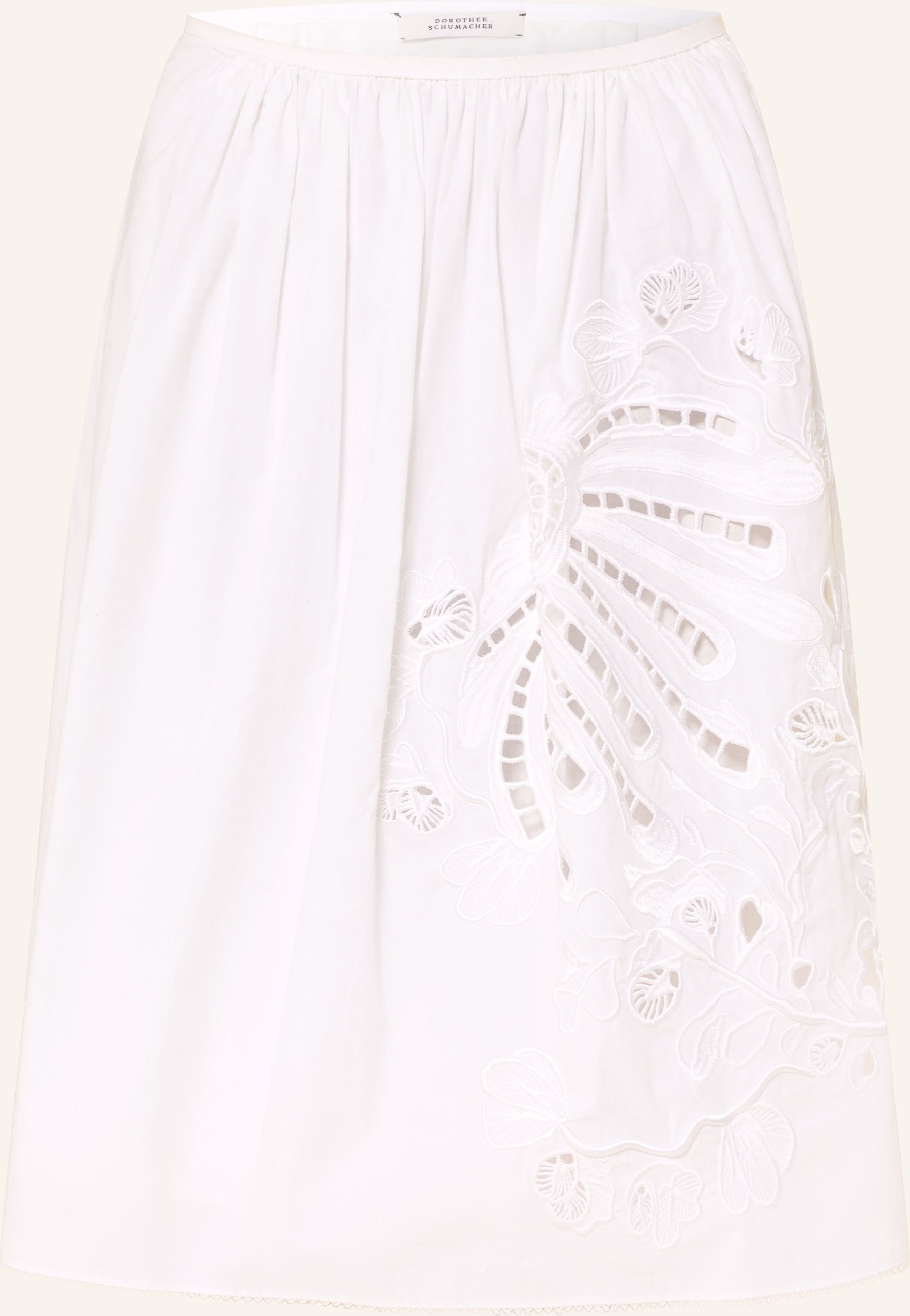 Dorothee Schumacher Rock Embroidered Beauty Mit Lochspitze weiss