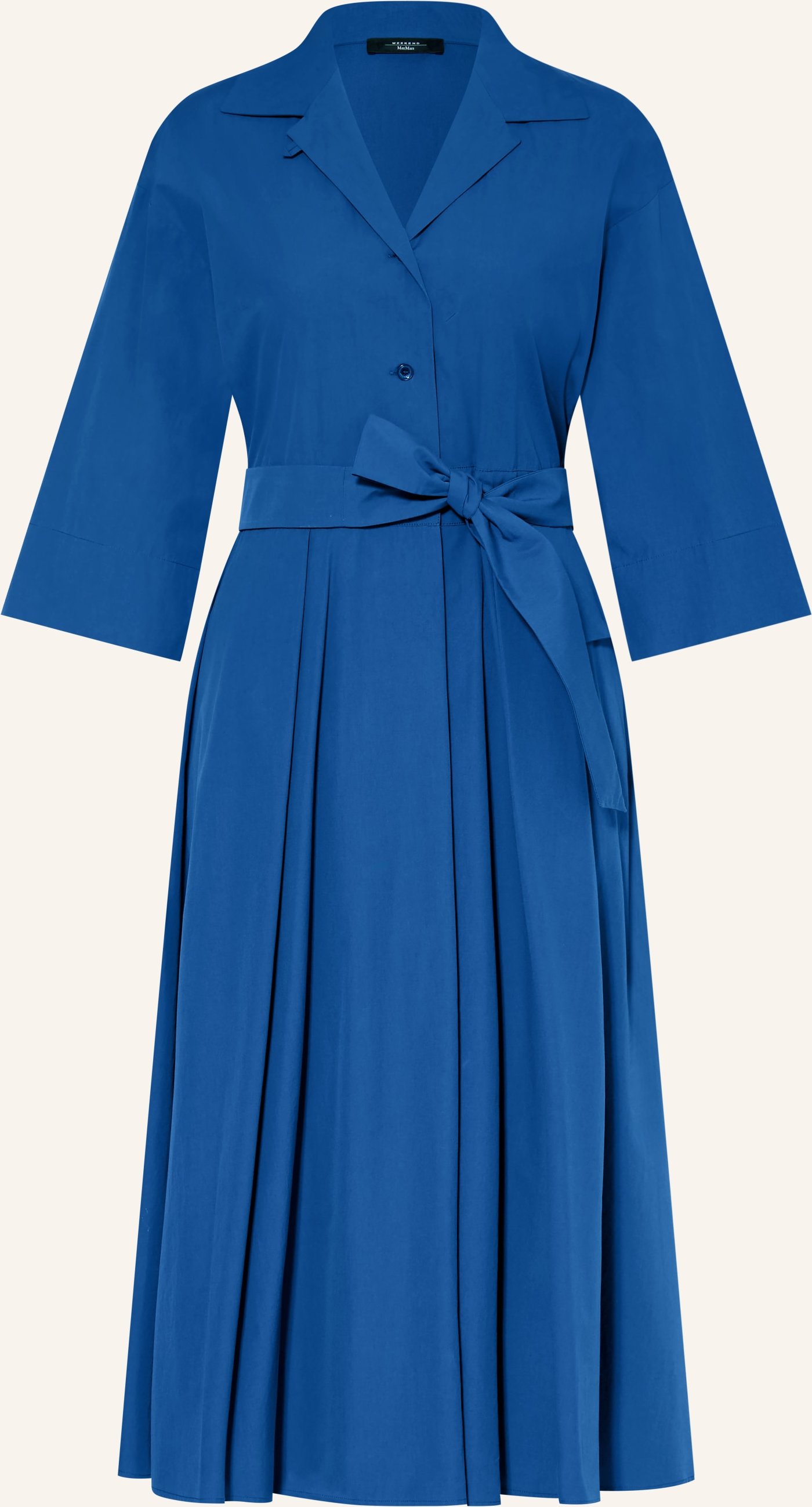 Weekend Max Mara Hemdblusenkleid Padana Mit 3/4-Arm blau