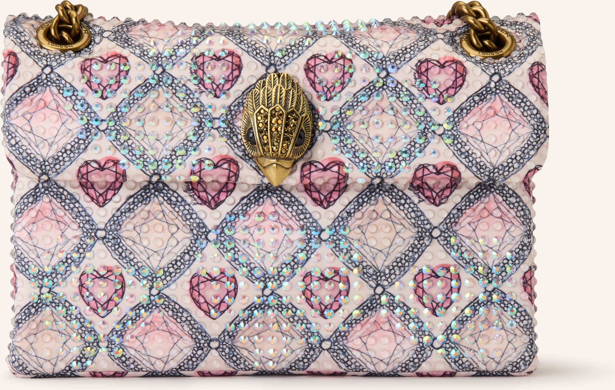 Kurt Geiger Umhängetasche Kensington Mini Mit Schmucksteinen rosa