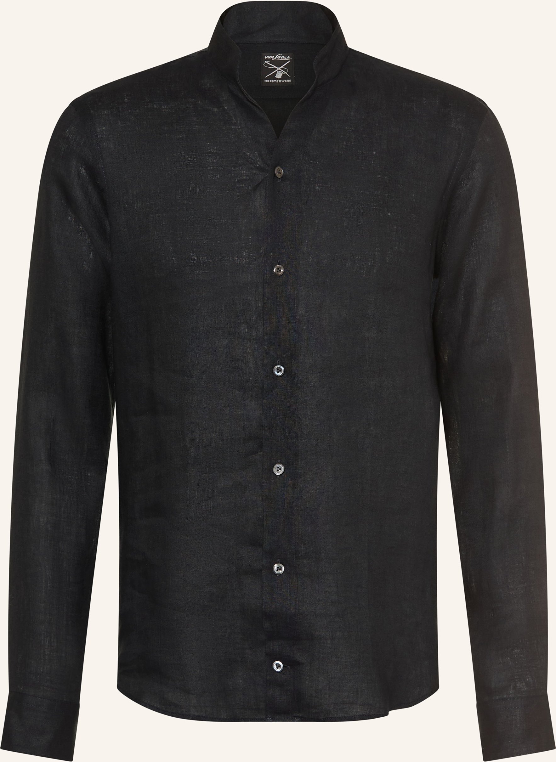 Van Laack Leinenhemd Vl-Rudo-K Slim Fit Mit Stehkragen blau