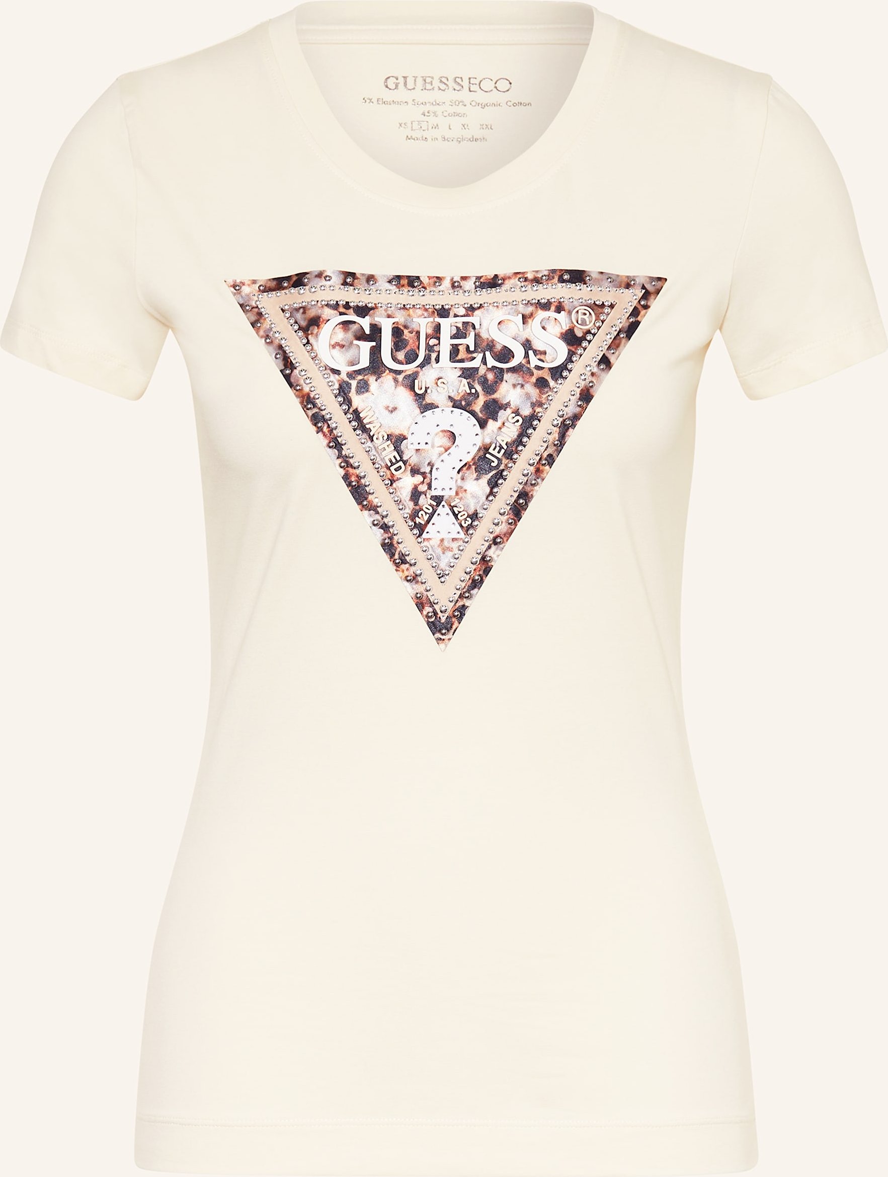Guess T-Shirt Mit Nieten weiss