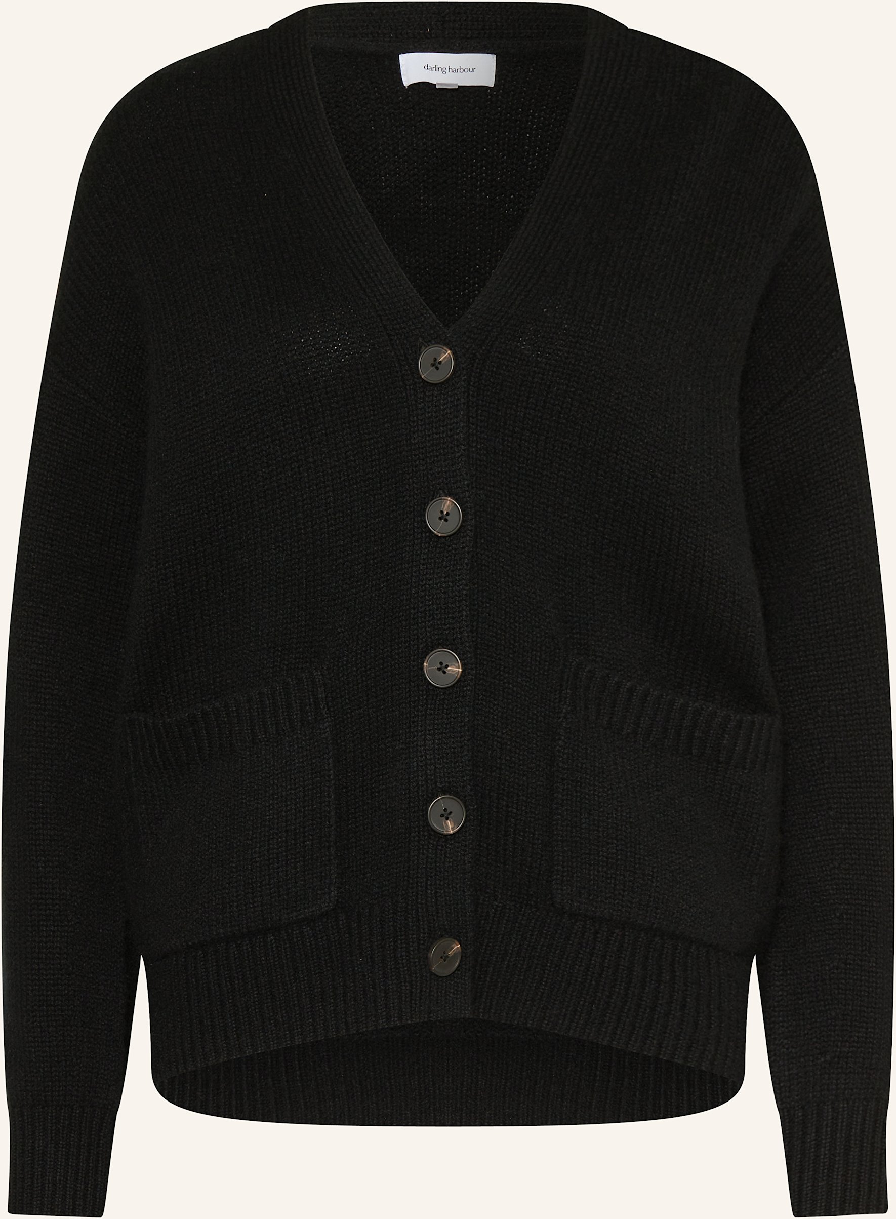 Darling Harbour Strickjacke Aus Cashmere schwarz