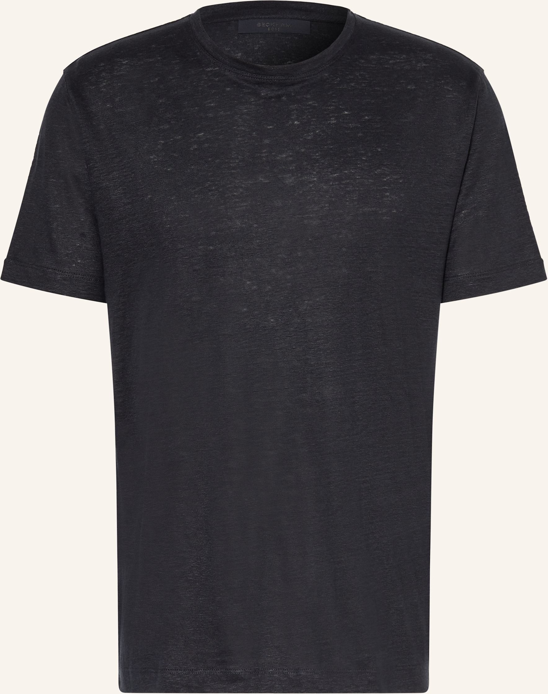 Boss T-Shirt Taut Aus Leinen blau