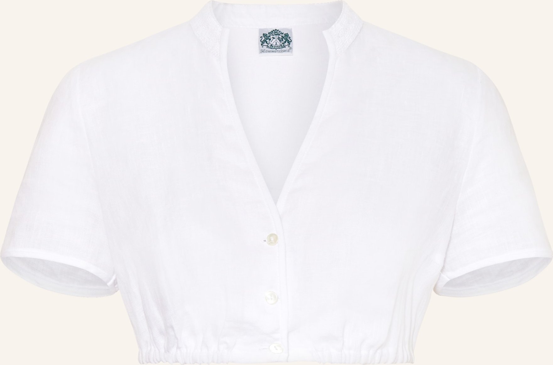 Hammerschmid Dirndlbluse Astrid Aus Leinen weiss