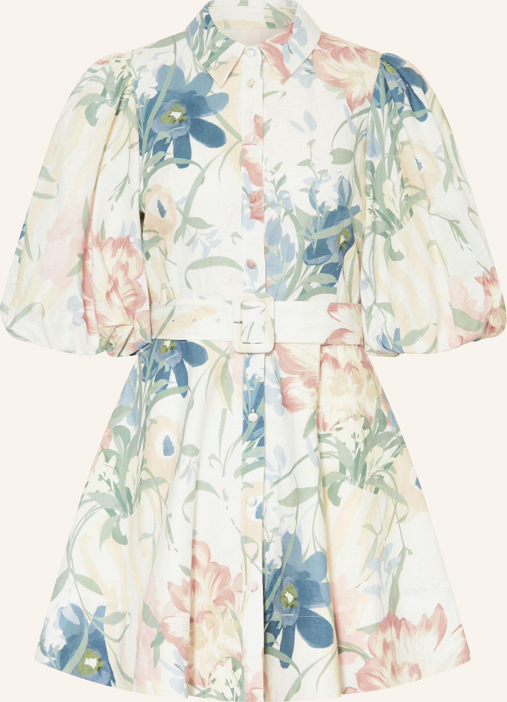 Ted Baker Hemdblusenkleid Olliiv Mit Leinen weiss