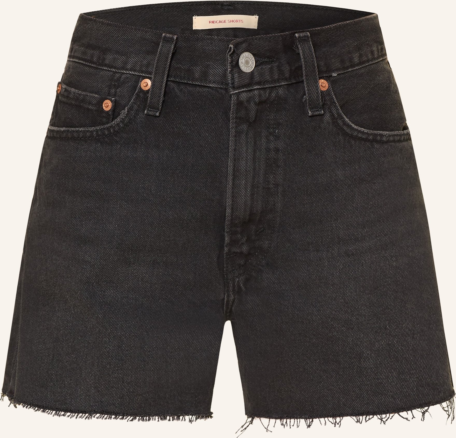 Levi's® Jeansshorts Ribcage schwarz