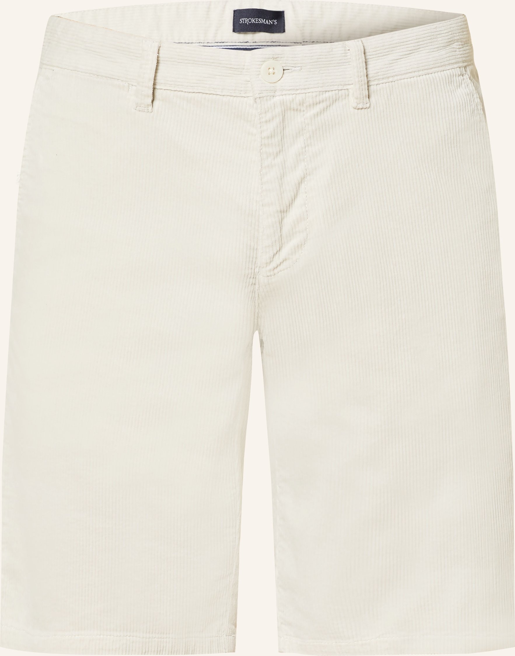 Strokesman's Chinoshorts Regular Fit Aus Cord weiss
