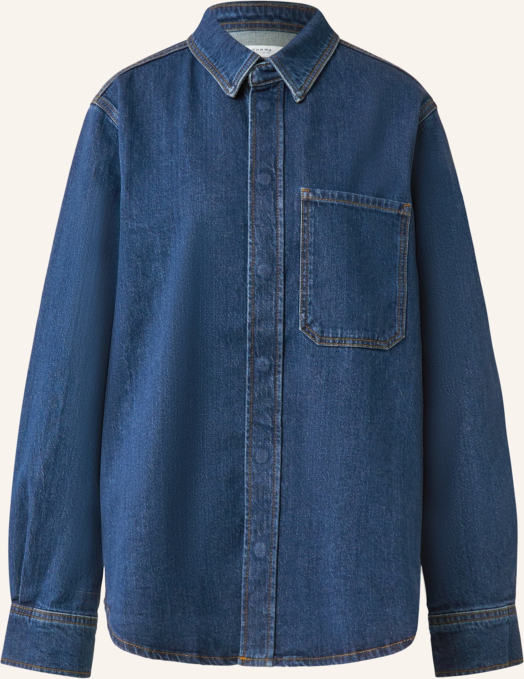 Comma Casual Identity Jeansbluse blau