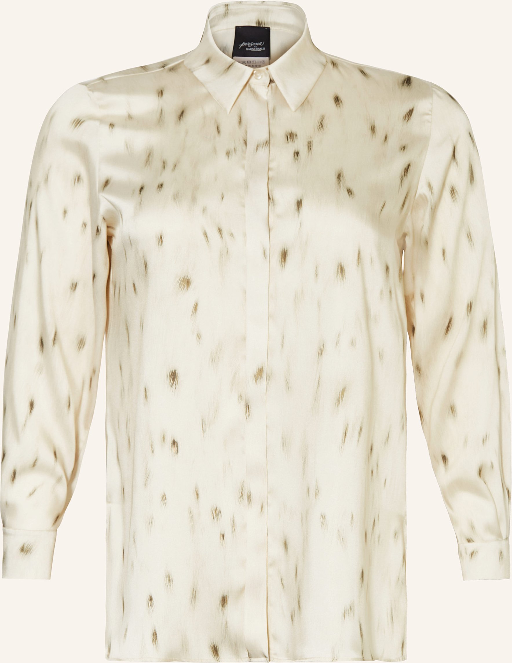 Marina Rinaldi Persona Hemdbluse Formica Aus Satin weiss