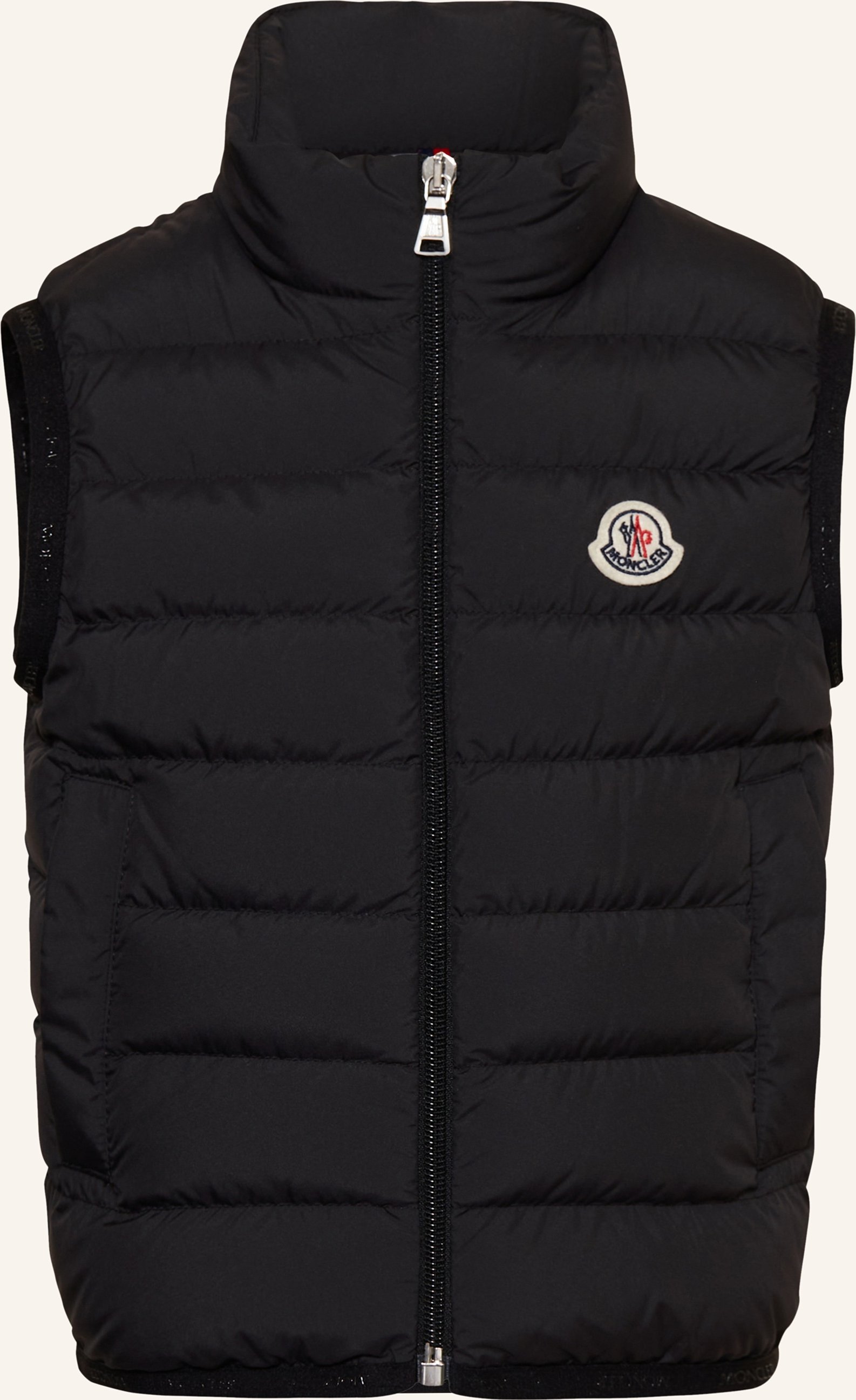 Moncler Enfant Daunenweste Contrin schwarz