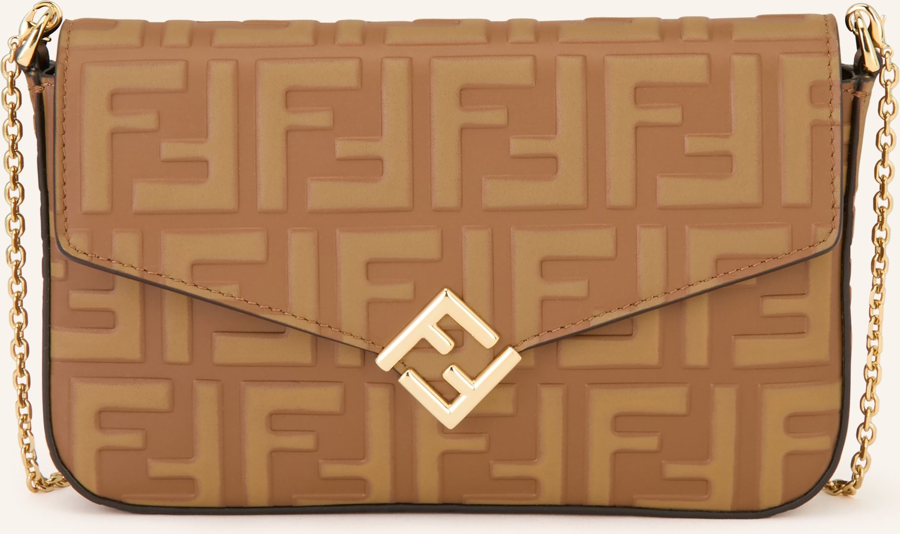 Fendi Geldbörse Ff Diamonds Zum Umhängen braun