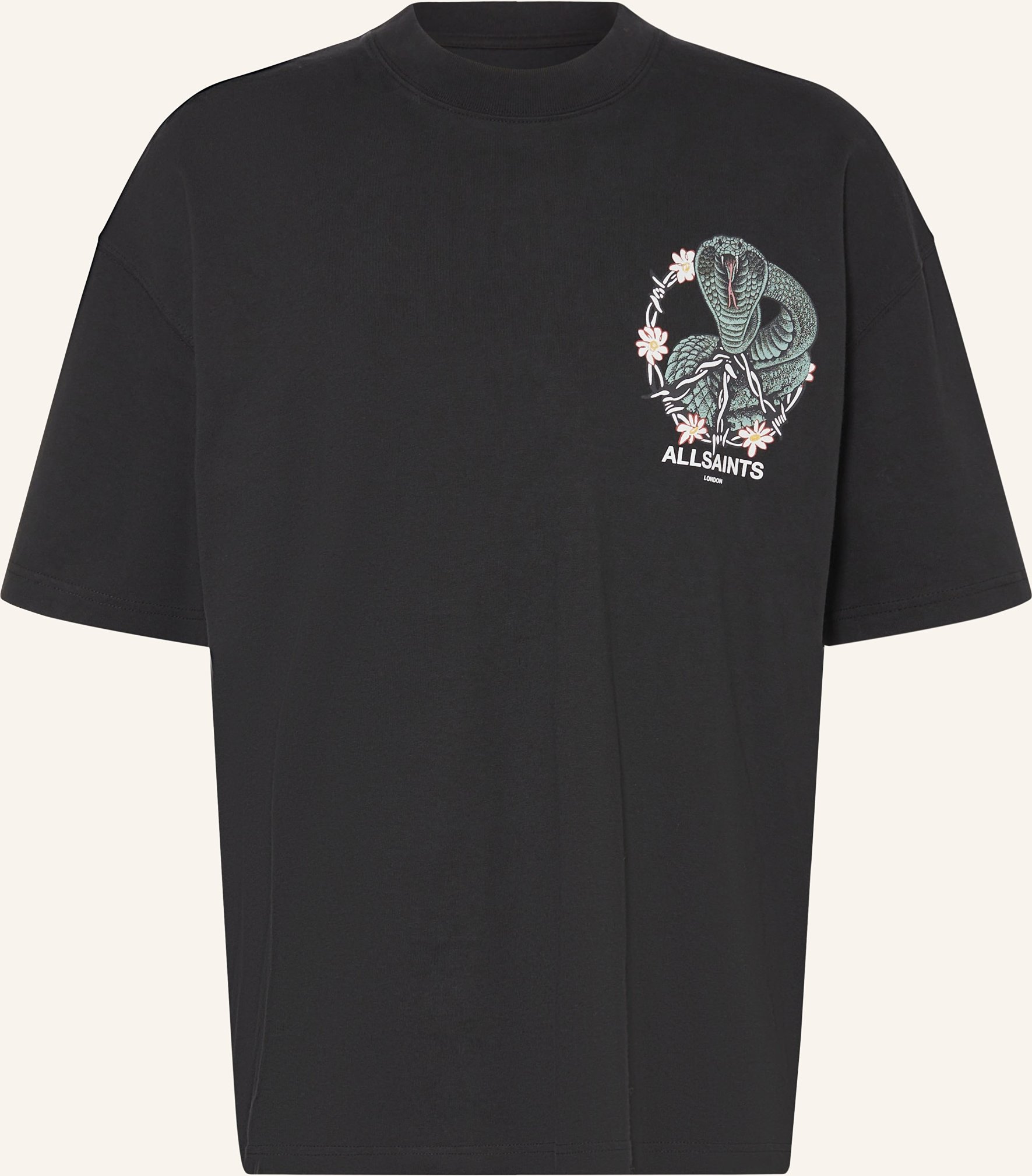 Allsaints T-Shirt Snakebite schwarz