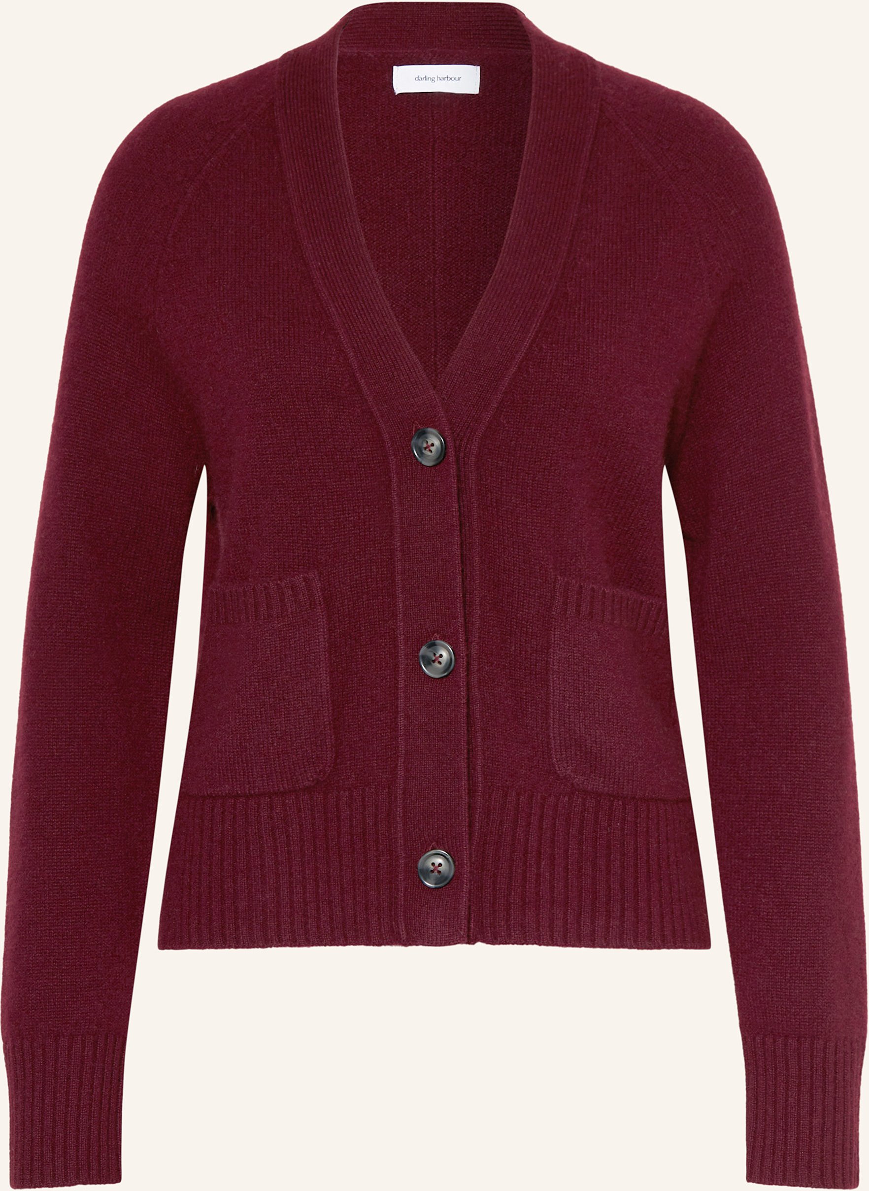 Darling Harbour Strickjacke Aus Cashmere rot