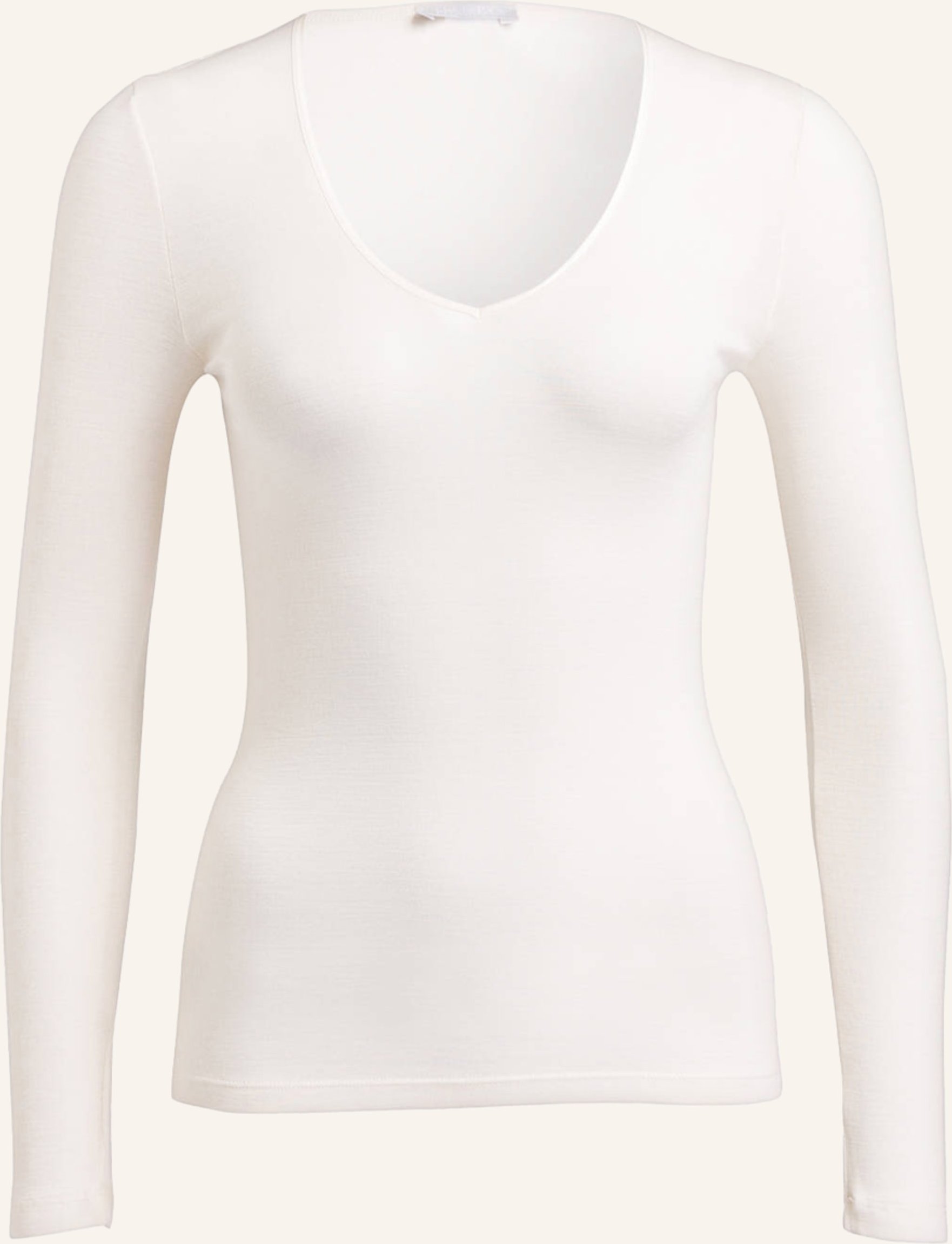 Hanro Longsleeve Woolen Silk Aus Merinowolle Mit Seide beige