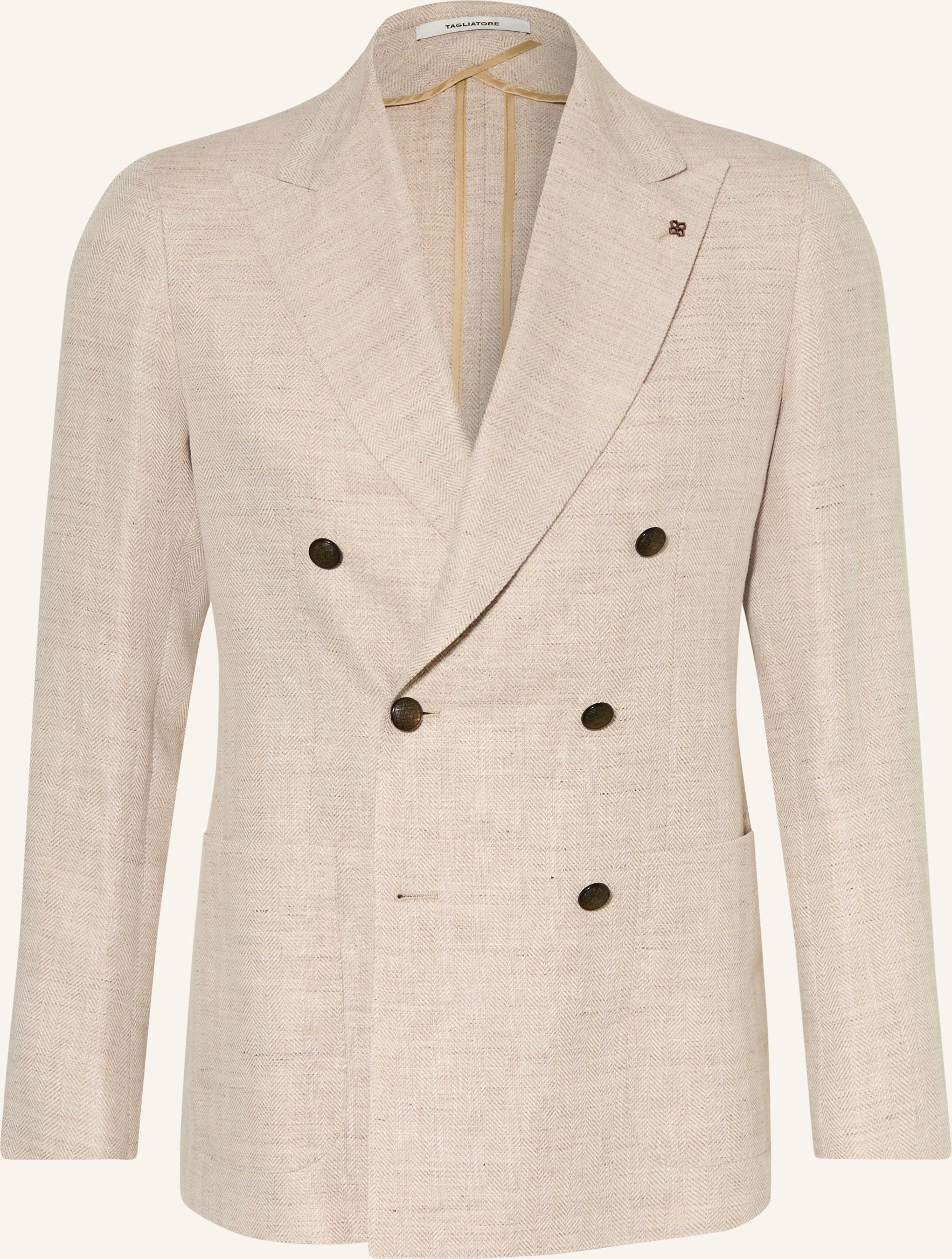 Tagliatore Sakko Slim Fit Mit Leinen beige