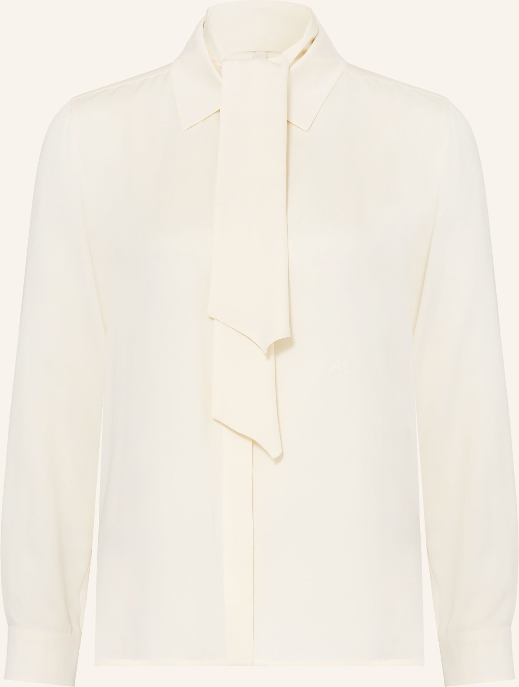 Max Mara Hemdbluse Colmo Aus Seide Mit Abnehmbarer Schluppe beige