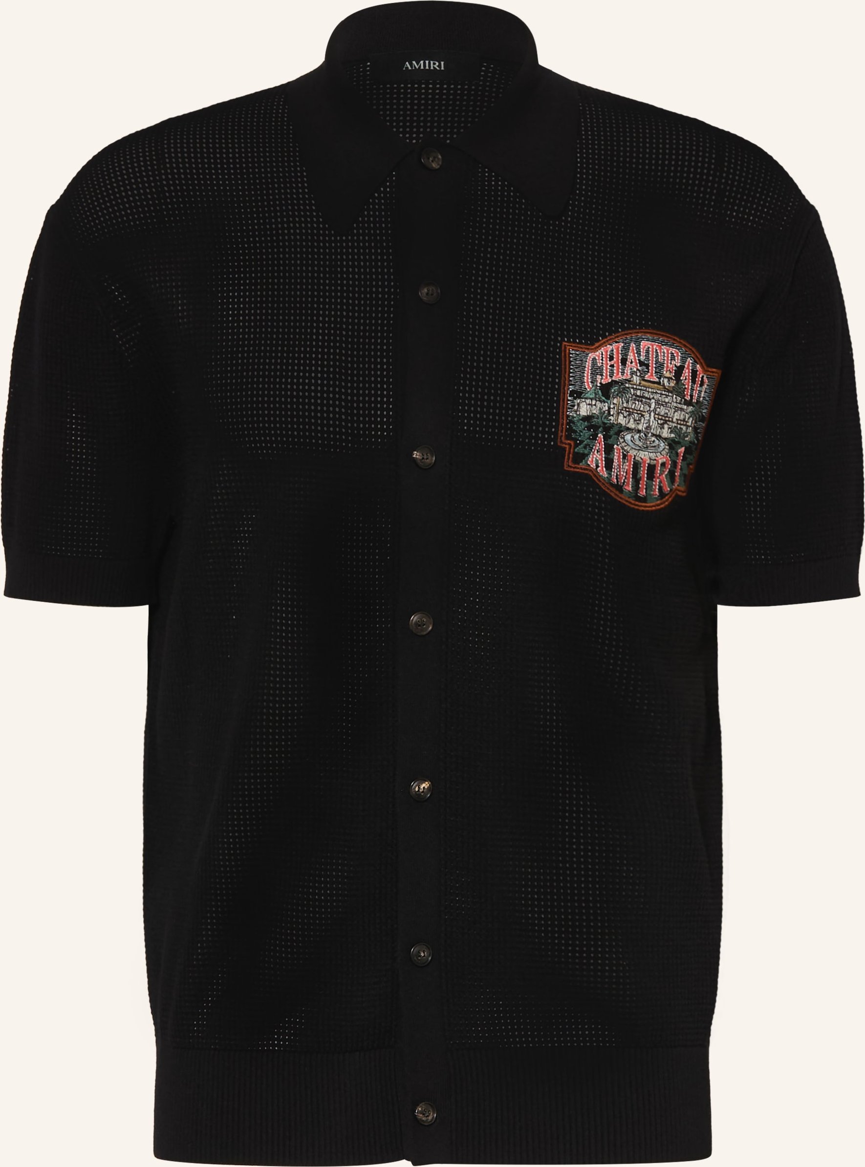 Amiri Kurzarm-Hemd Comfort Fit schwarz