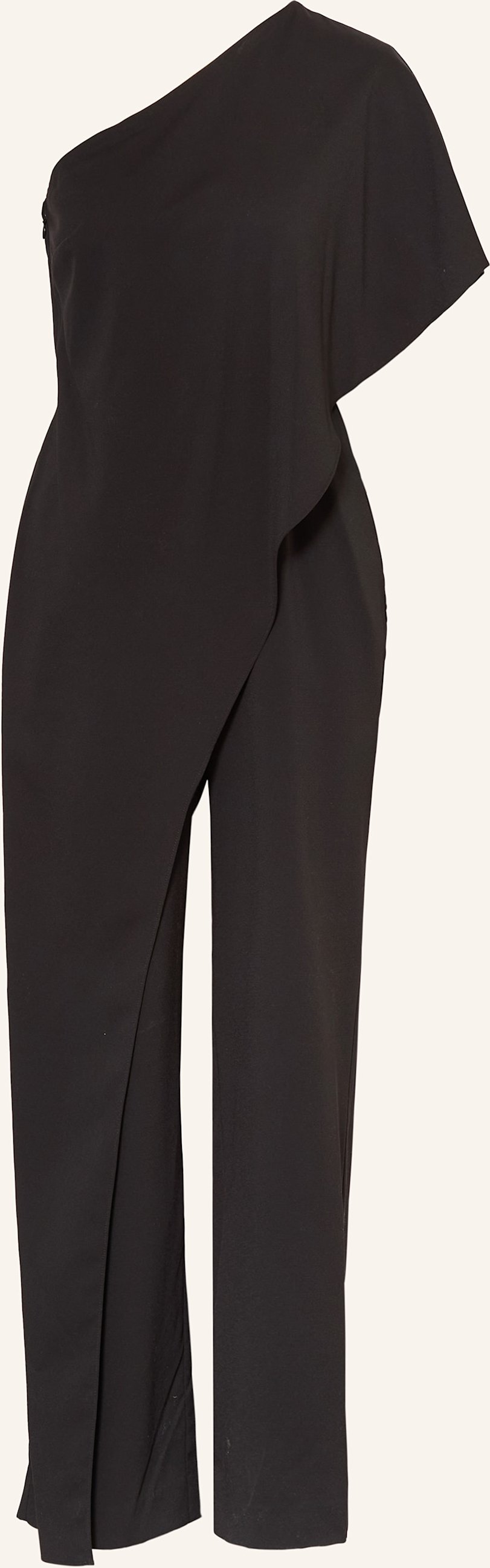 Apart One-Shoulder-Jumpsuit schwarz