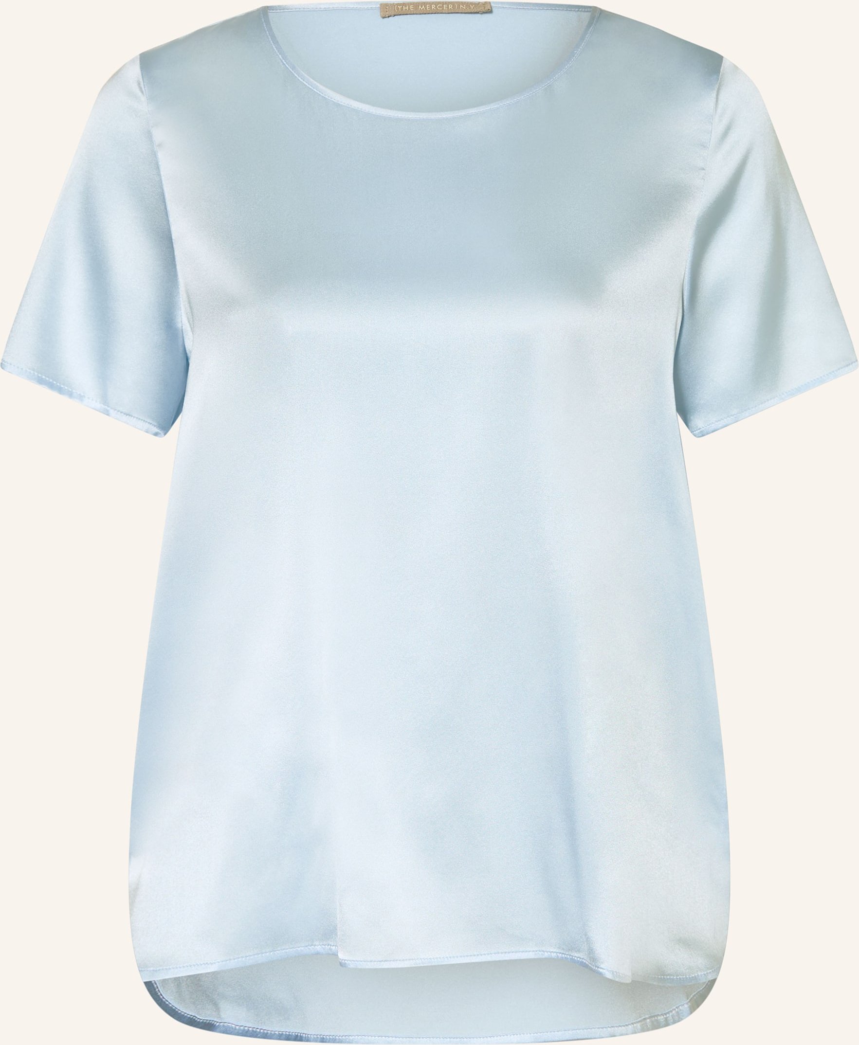 (The Mercer) N.Y. Blusentop Aus Seide blau