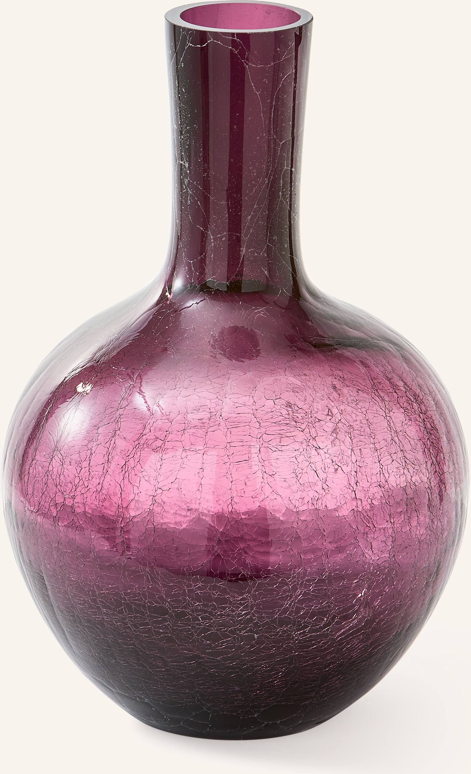 Polspotten Vase Rissglas lila