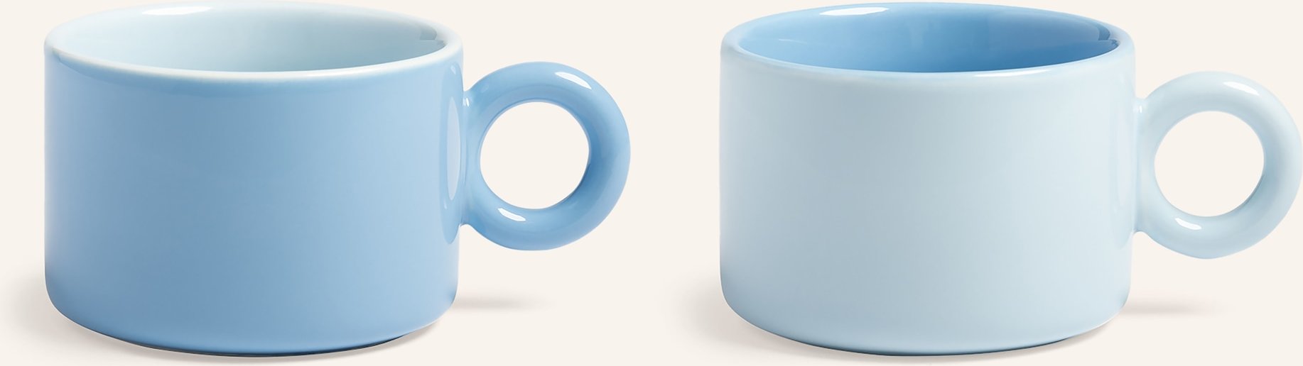 &K Amsterdam 2er-Set Henkelbecher Chiquito blau