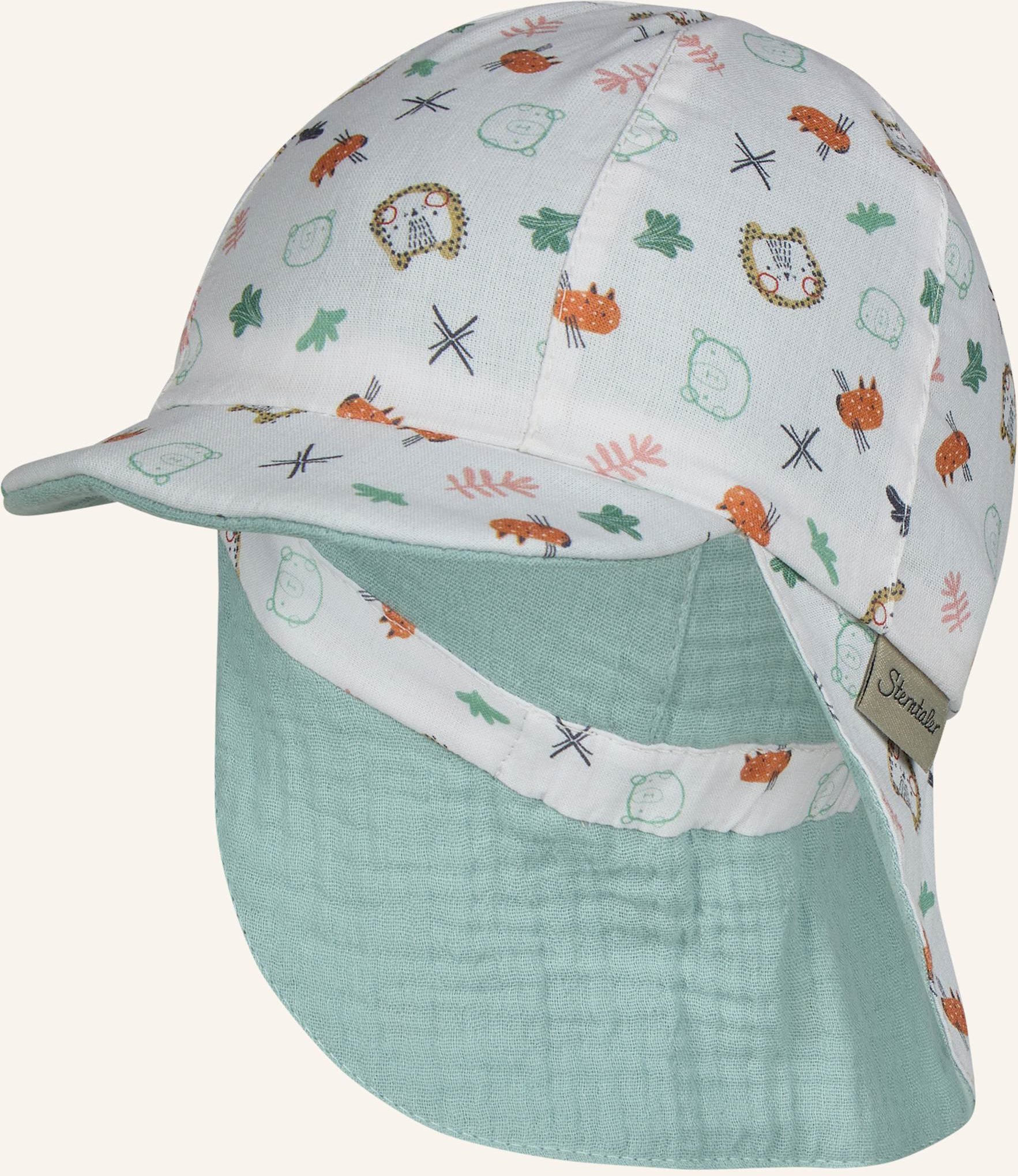 Sterntaler Wende-Schirmmütze Tiere blau