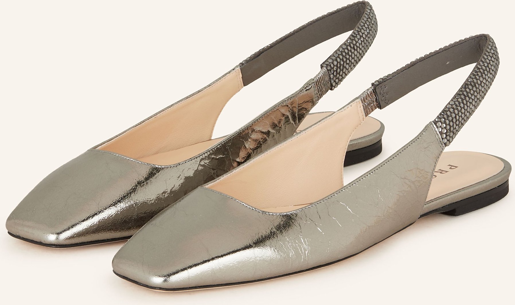 Prosperine Slingballerinas Mit Schmucksteinen silber