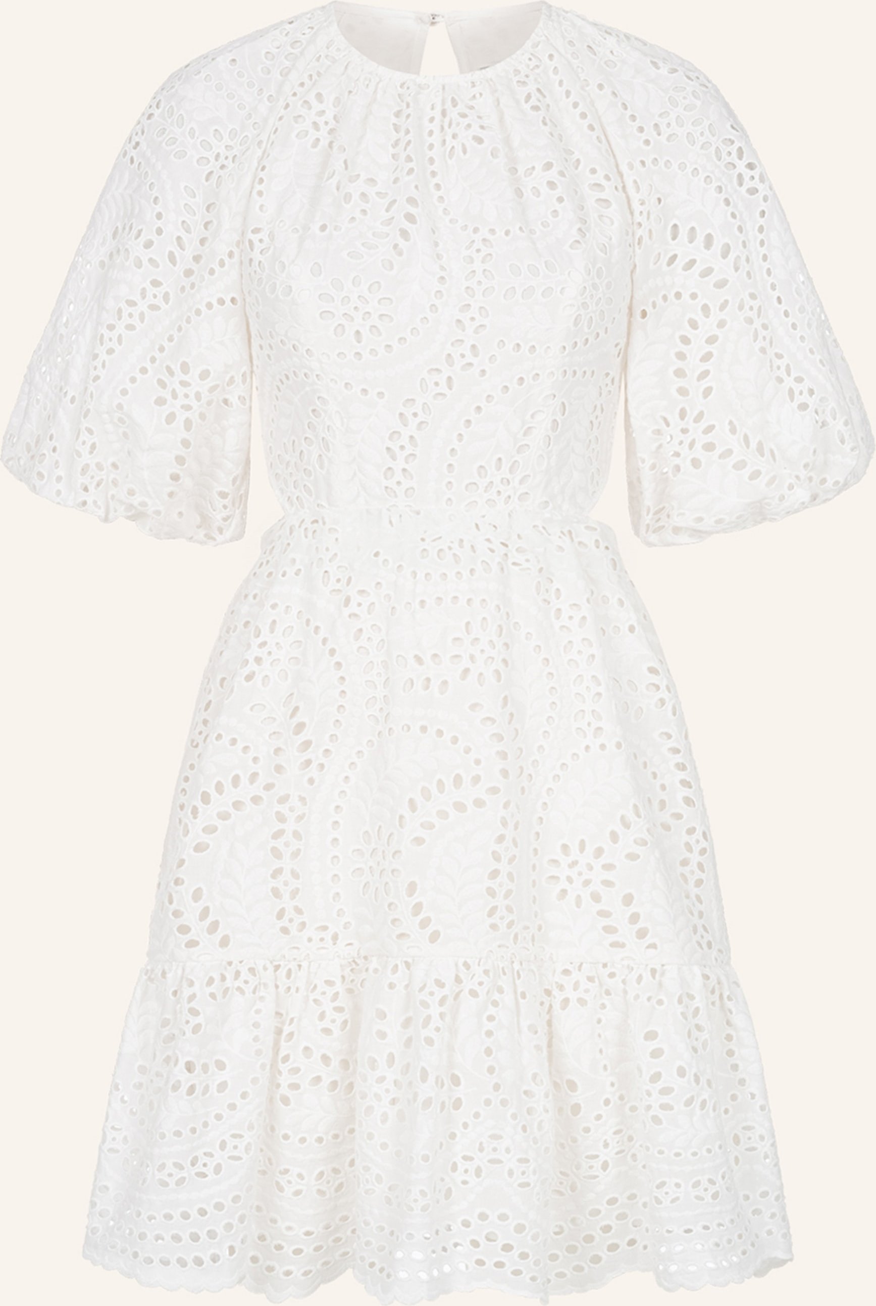 Claire Luise Besticktes Minikleid weiss