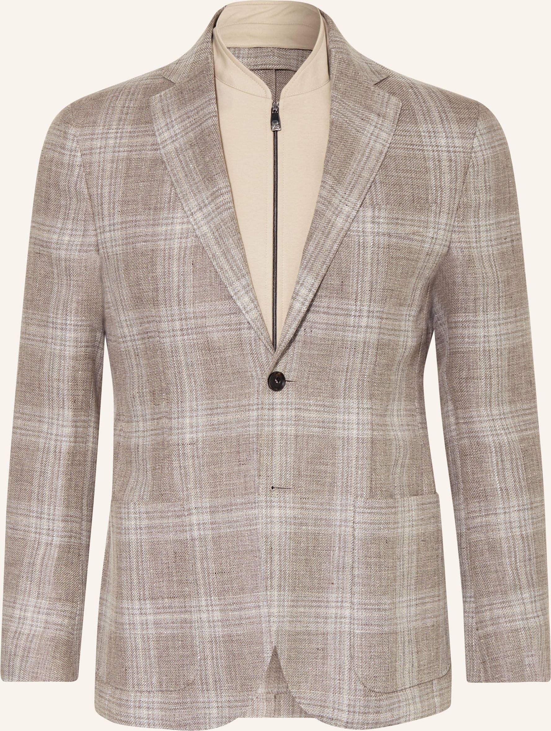 Corneliani Sakko Slim Fit Mit Abnehmbarer Blende beige