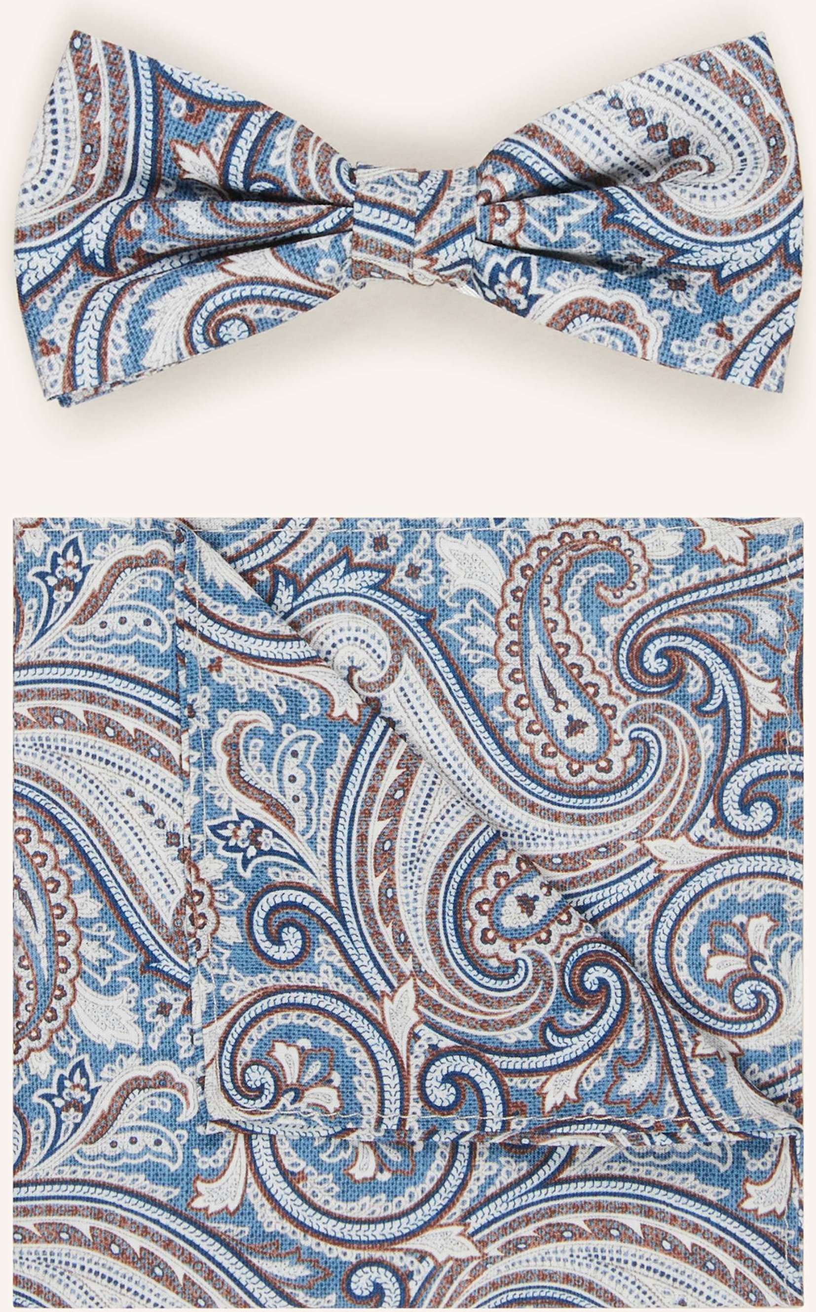 Paul Set: Fliege Und Einstecktuch blau