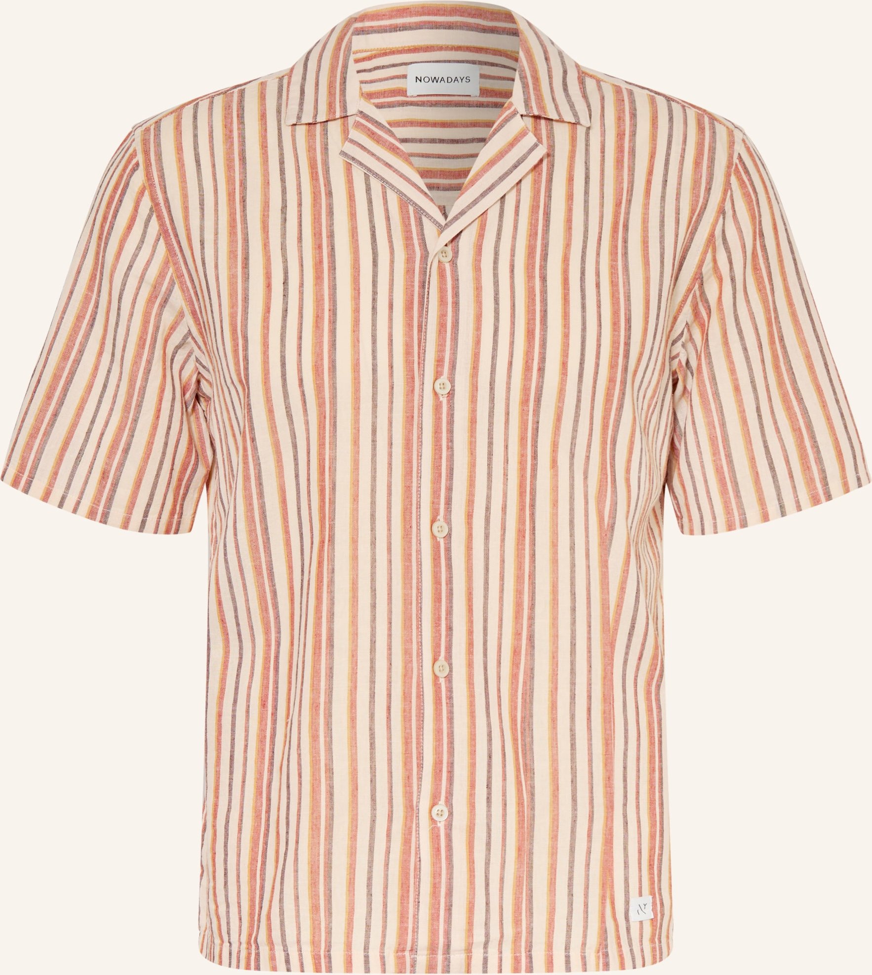 Nowadays Kurzarm-Hemd Regular Fit rot