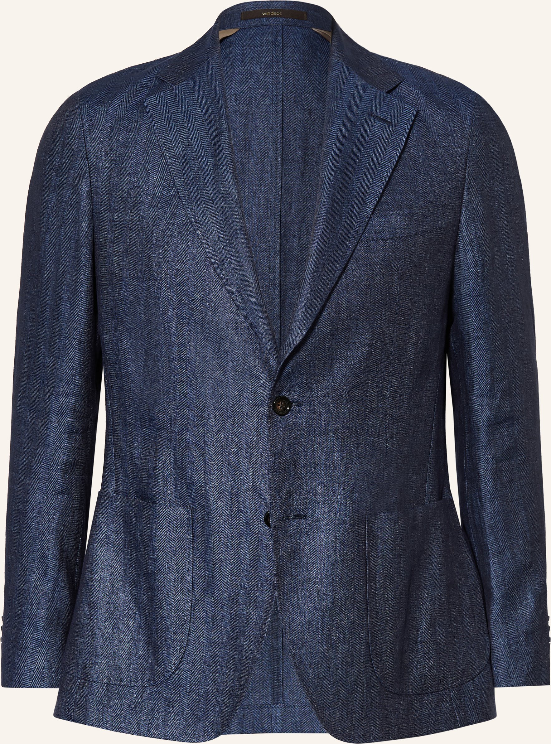 Windsor. Leinensakko Giro Shaped Fit blau