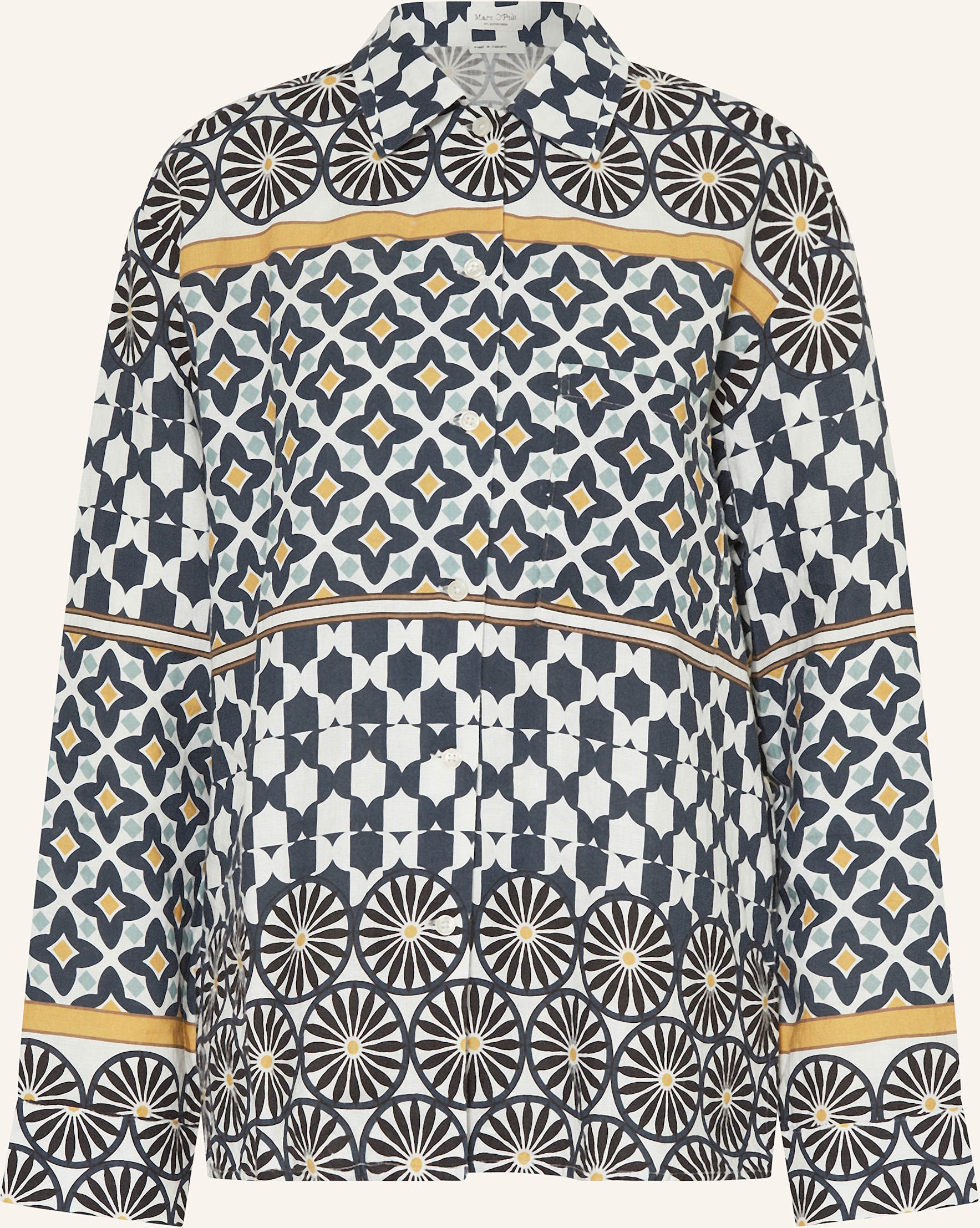 Marc O'polo Hemdbluse Aus Leinen weiss