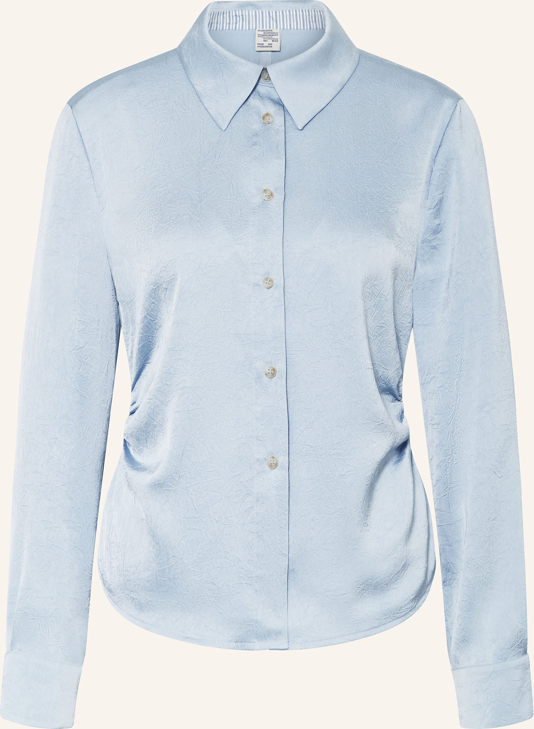 Baum Und Pferdgarten Hemdbluse Mabia Aus Satin blau
