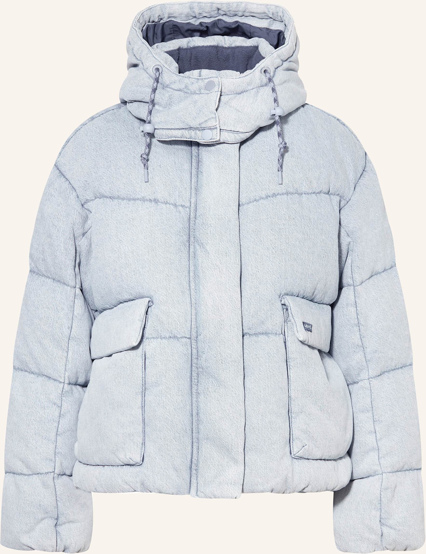 Levi's® Daunenjacke Western Bubble Shorty Mit Abnehmbarer Kapuze blau