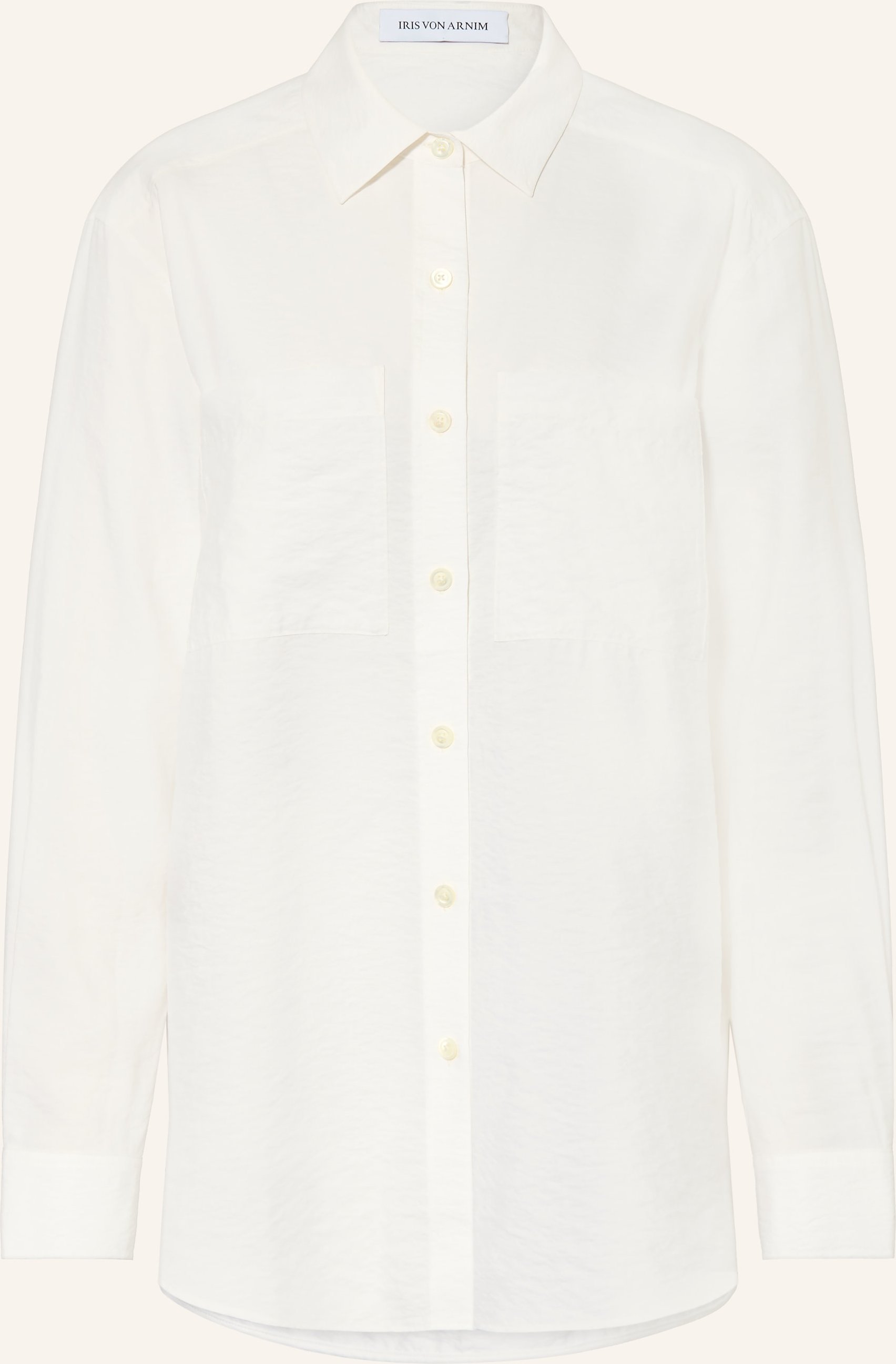Iris Von Arnim Hemdbluse Nemesia Crashed Aus Seide weiss