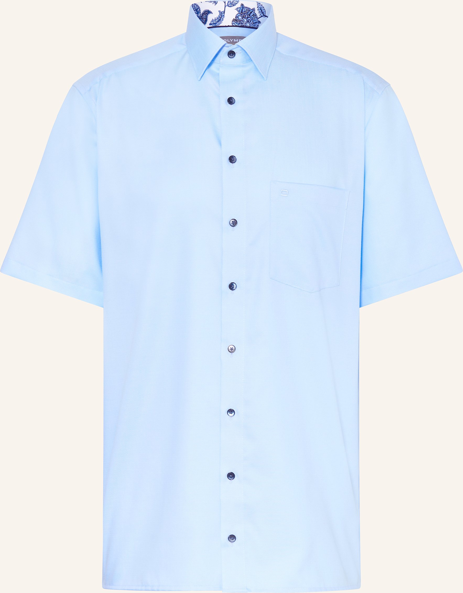 Olymp Kurzarm-Hemd Luxor Comfort Fit blau