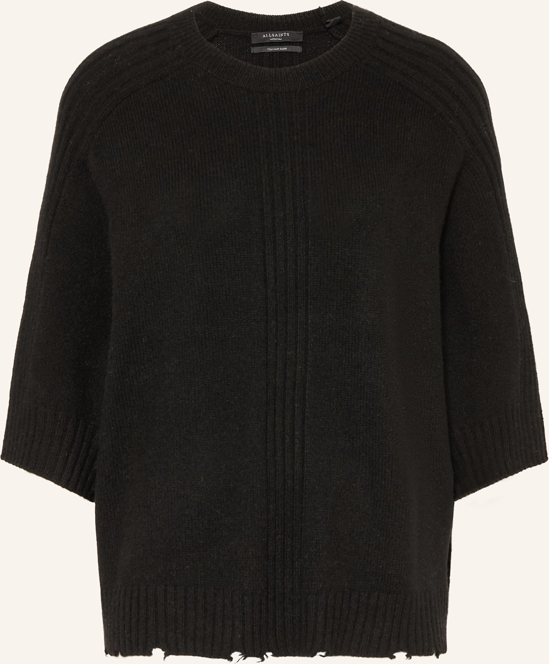 Allsaints Strickshirt Nix Aus Cashmere schwarz