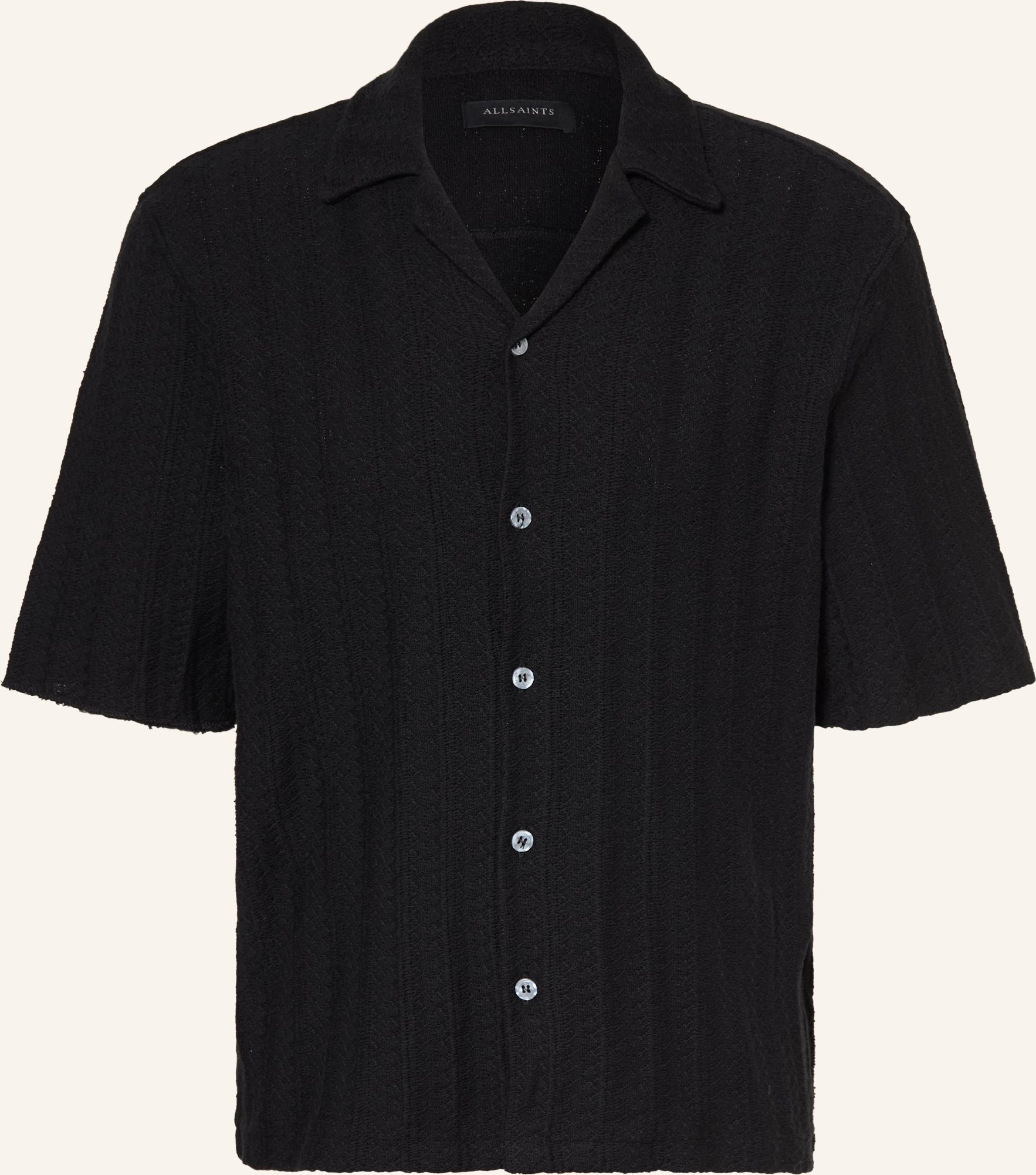 Allsaints Strickhemd Trace Comfort Fit schwarz