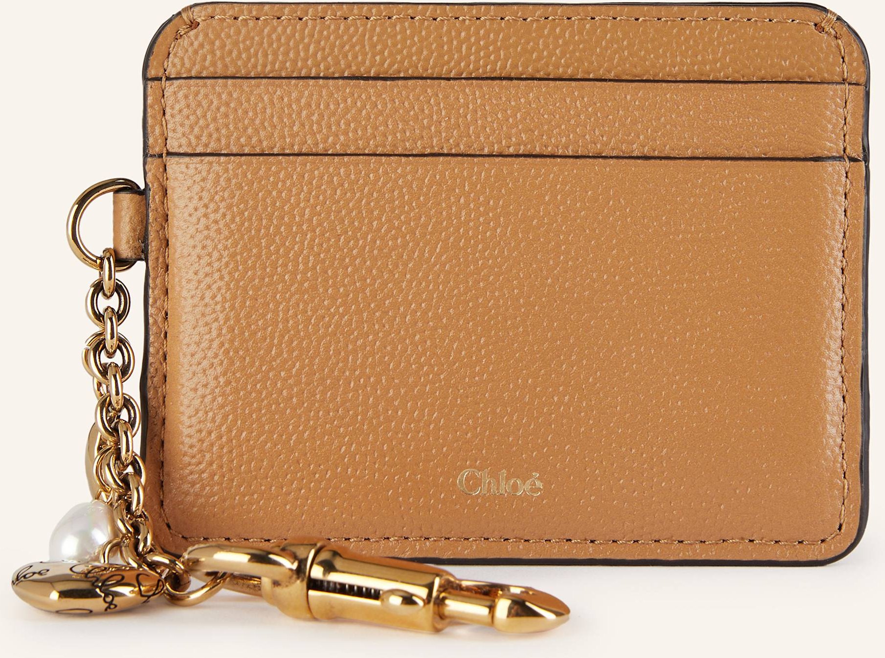 Thumbnail - Chloé Kartenetui Chloé Charms beige