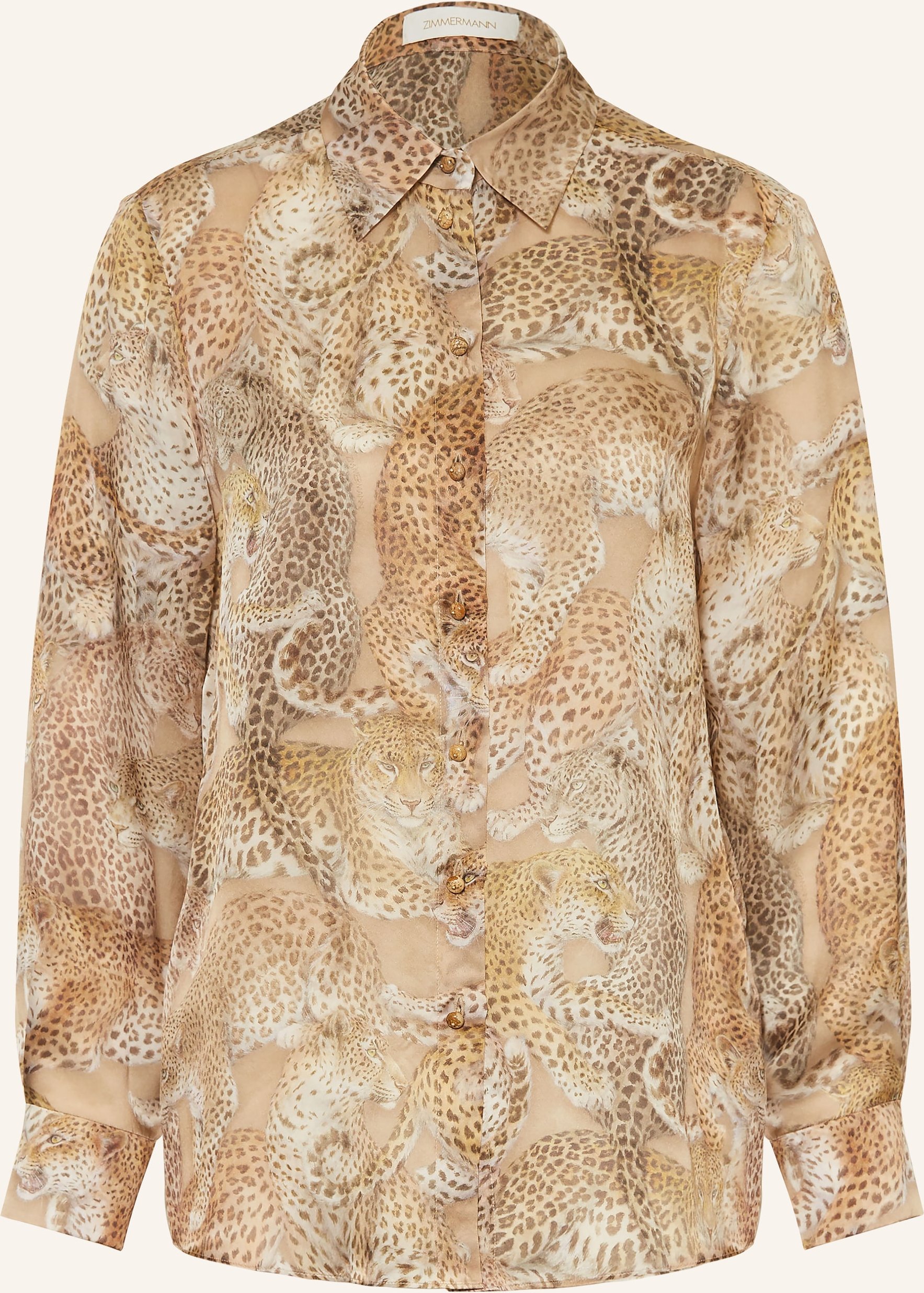 Zimmermann Hemdbluse Rebellion Aus Seide braun