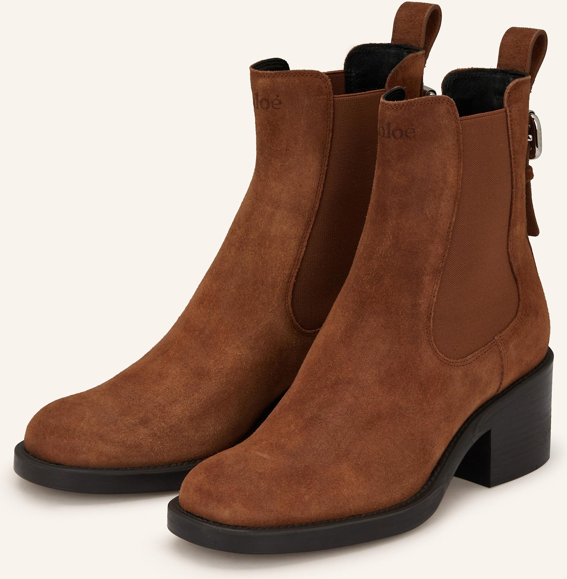 Thumbnail - Chloé Stiefeletten Dakota braun