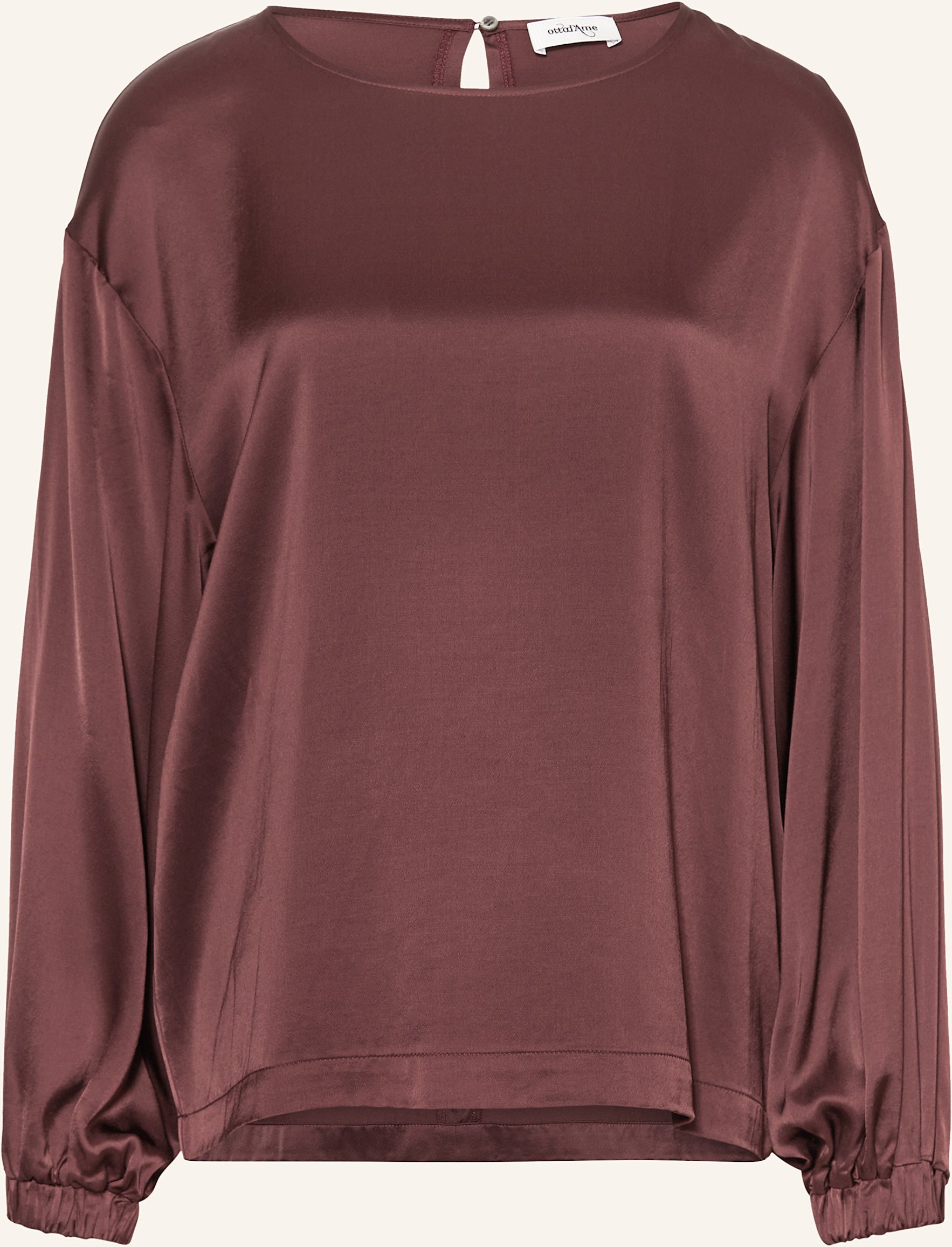 Ottod'ame Blusenshirt Aus Satin braun