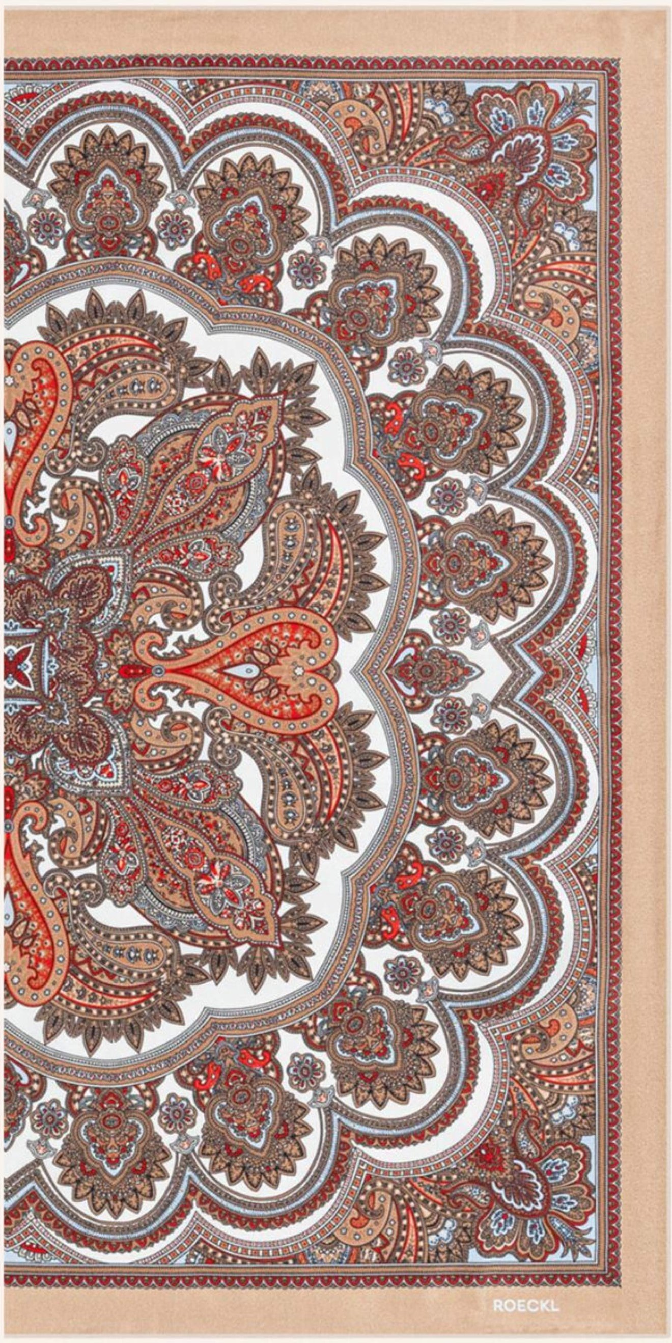 Roeckl Seidentuch Fine Paisley beige