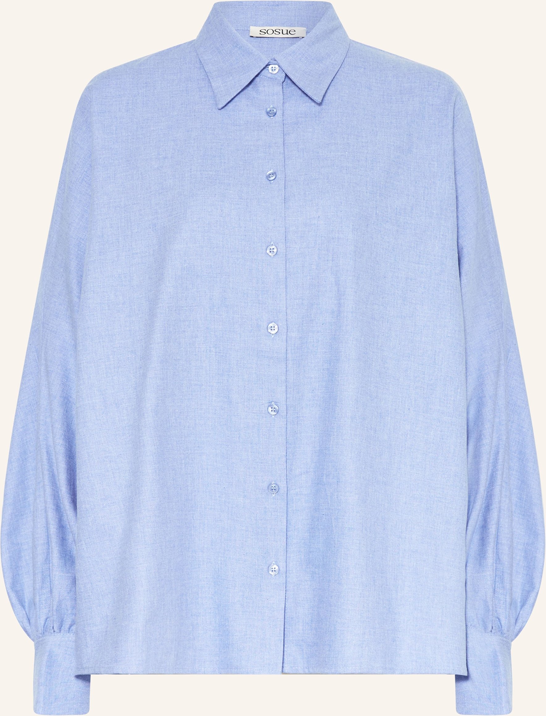 Sosue Hemdbluse Antonia Aus Flanell blau