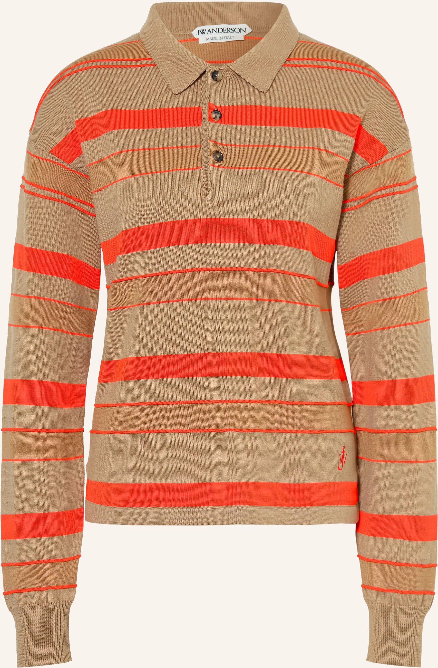 Jw Anderson Strick-Poloshirt beige